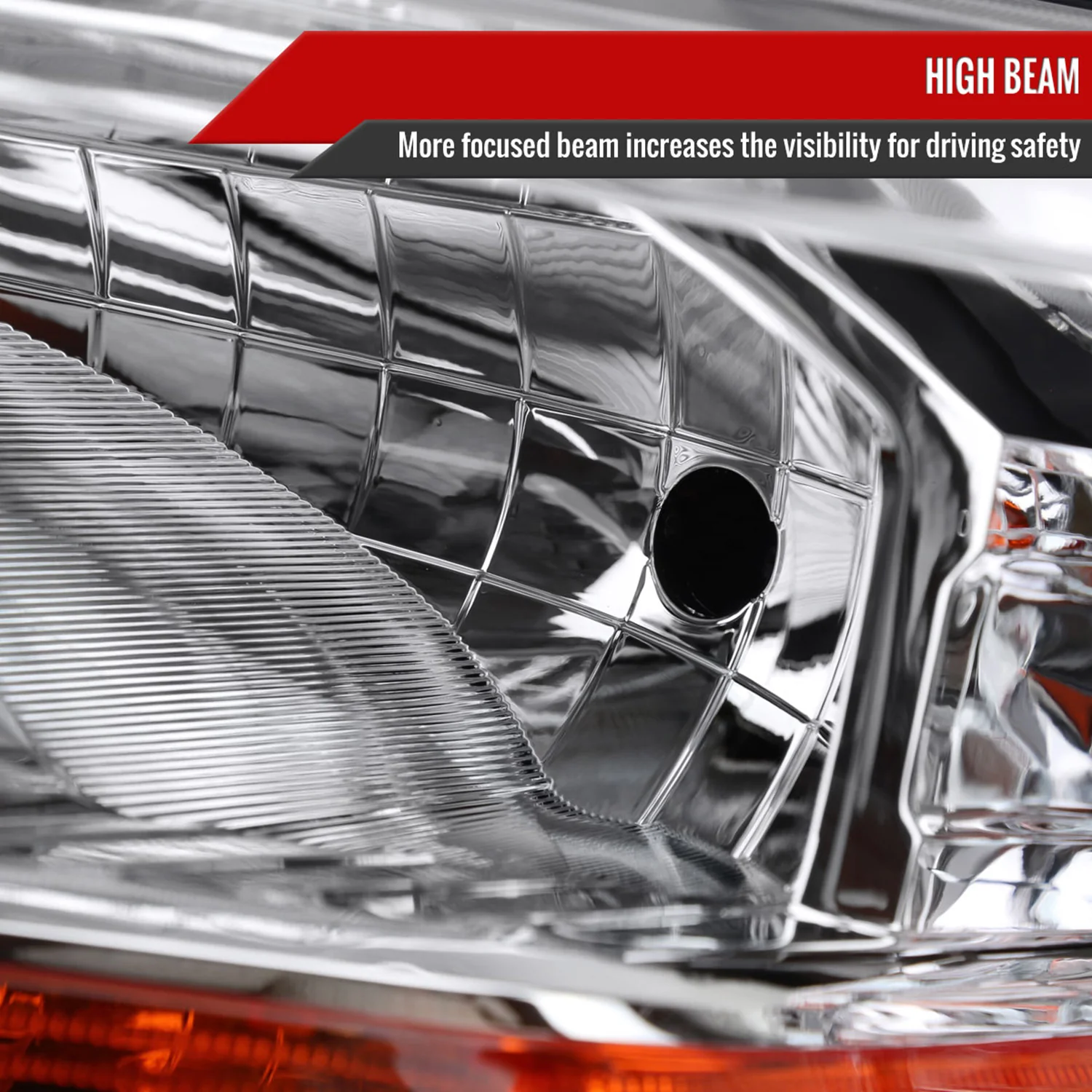 2019-2022 Ford Ranger XL/XLT Factory Style Halogen Headlights Chrome/Clear - Image 4