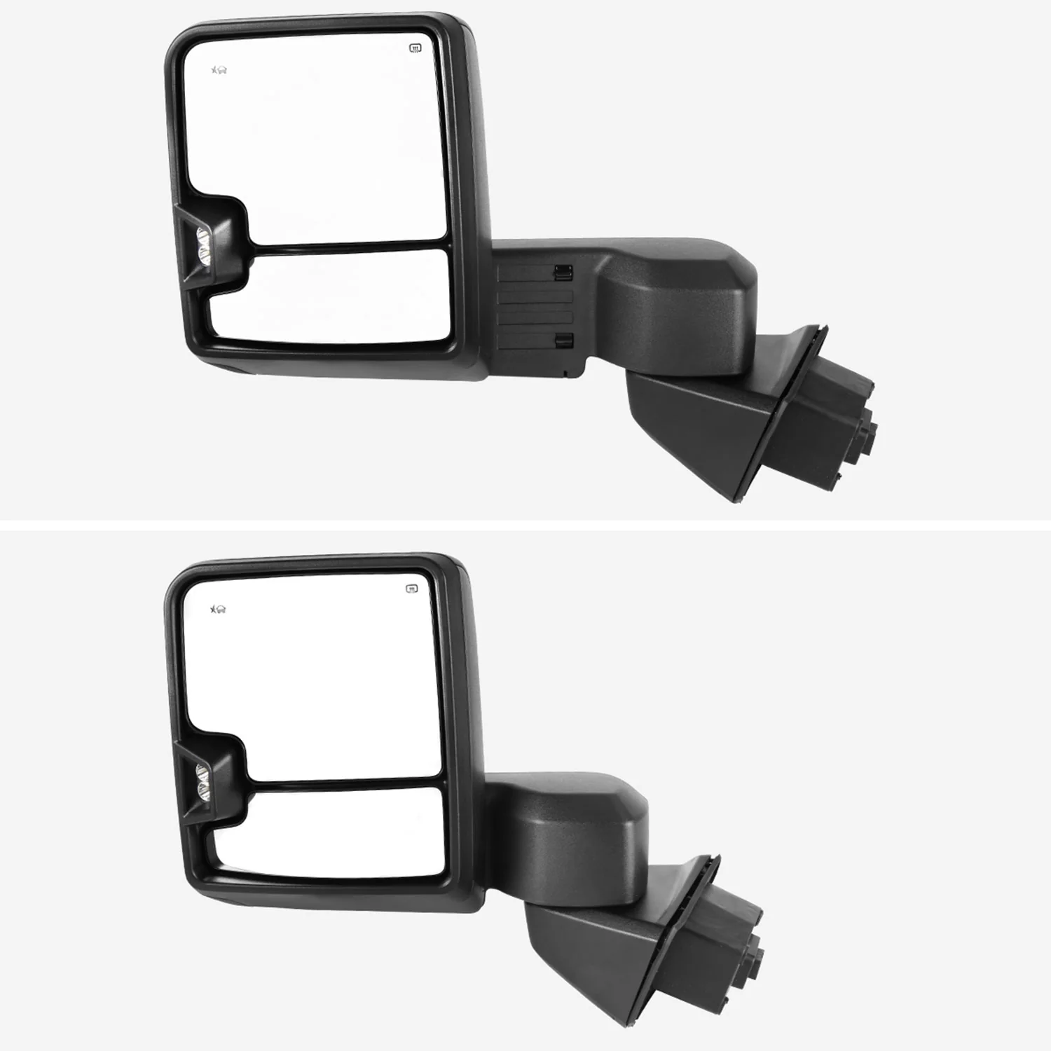 2019-2022 GMC Sierra 1500 Heated Black Towing Mirrors &Turn Signal - Image 3