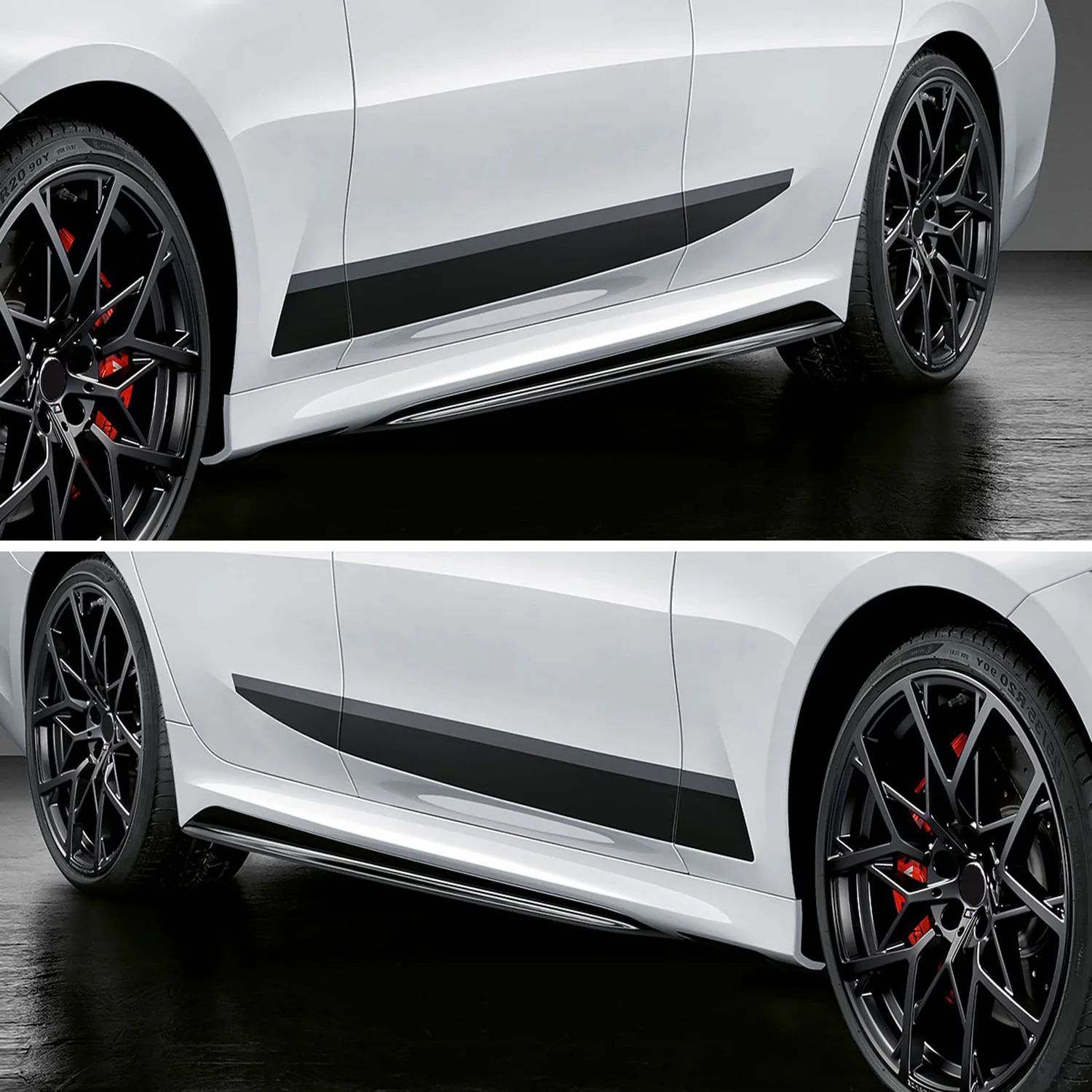 2019-2023 BMW 3 Series G20 M Sport/M340i Glossy Black ABS 2Pcs Side Skirts - Image 10