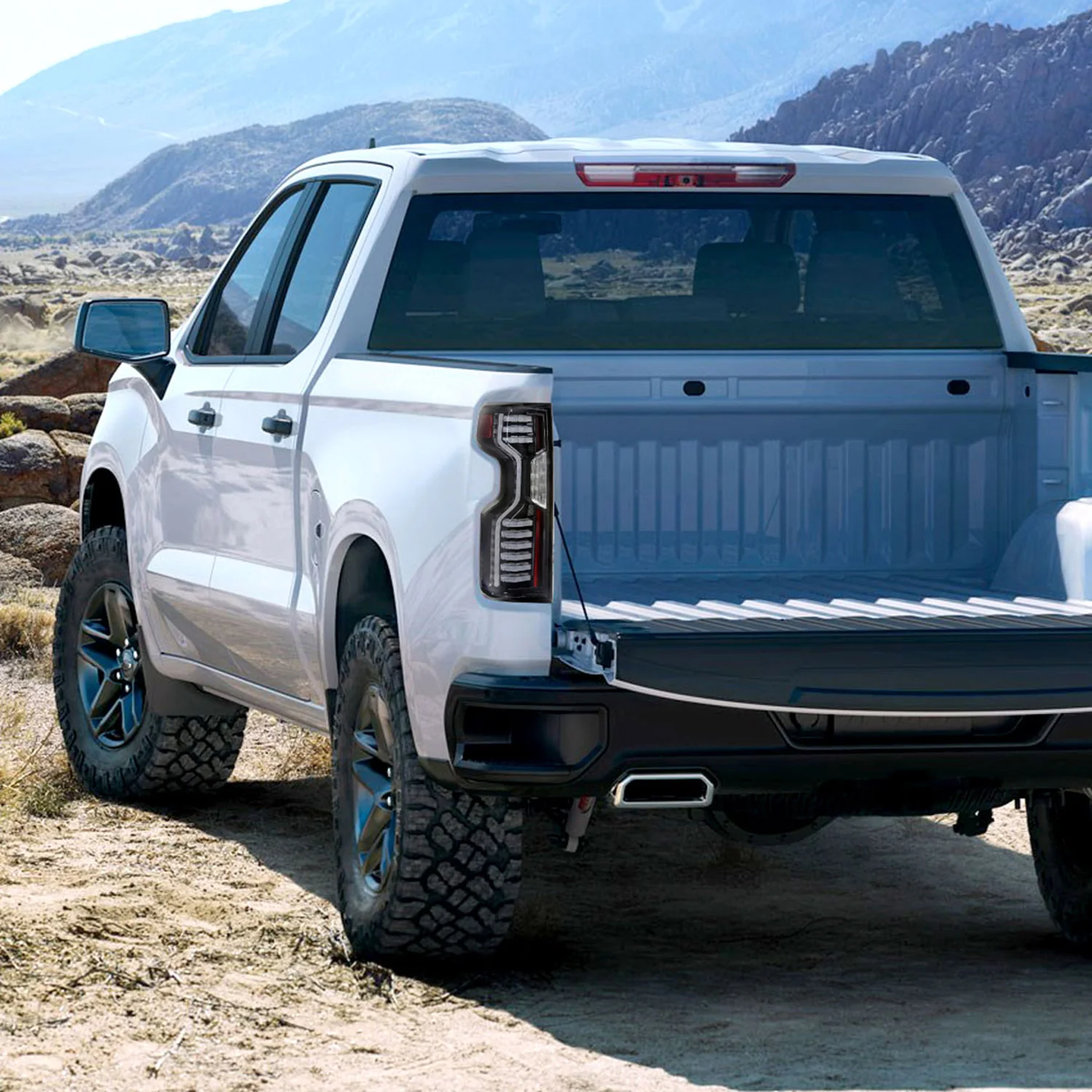 2019-2023 Chevy Silverado 1500/2500HD/3500HD LED Tail Lights Matt Black - Image 10