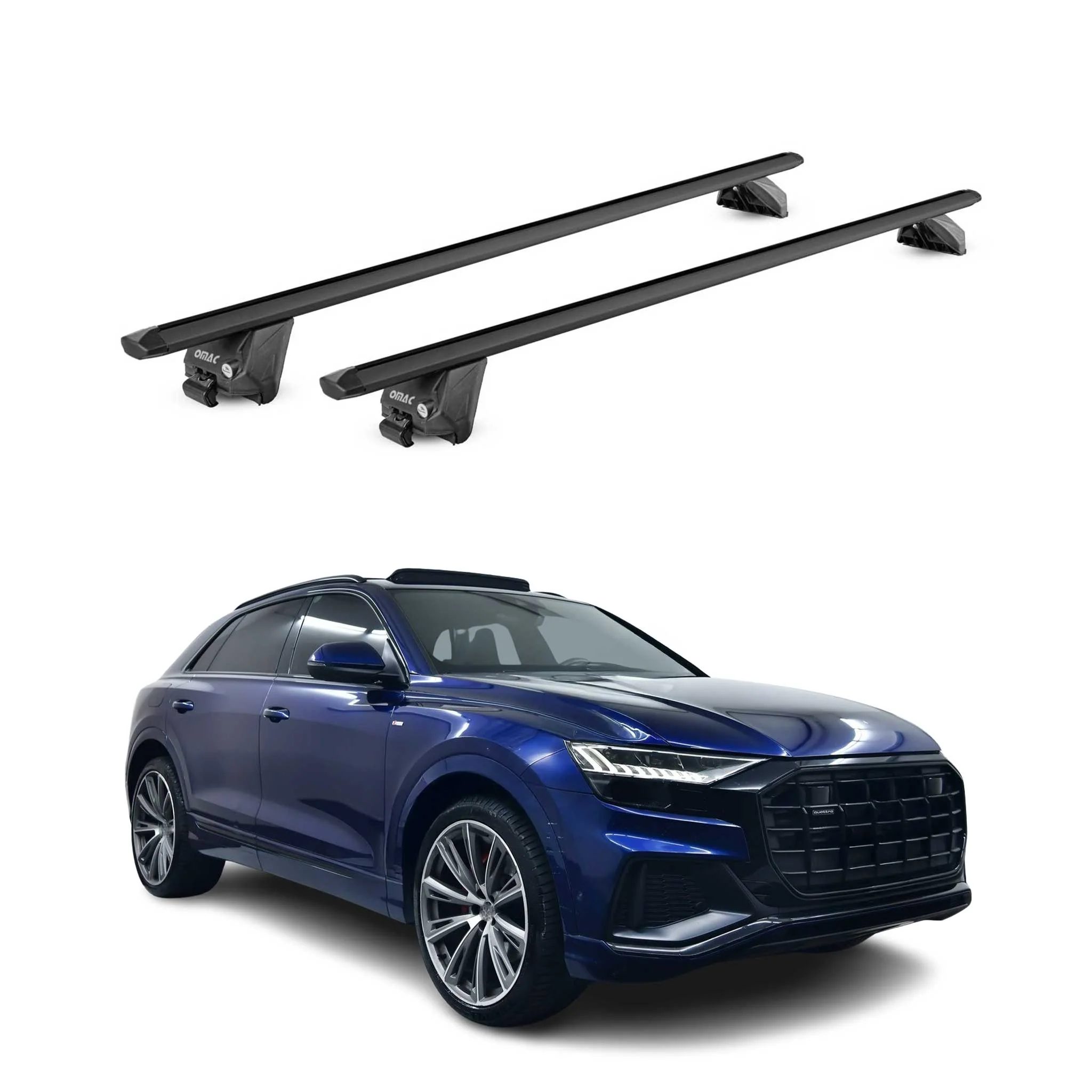 2019-2026 Audi Q8 Roof Rack Cross Bars Black