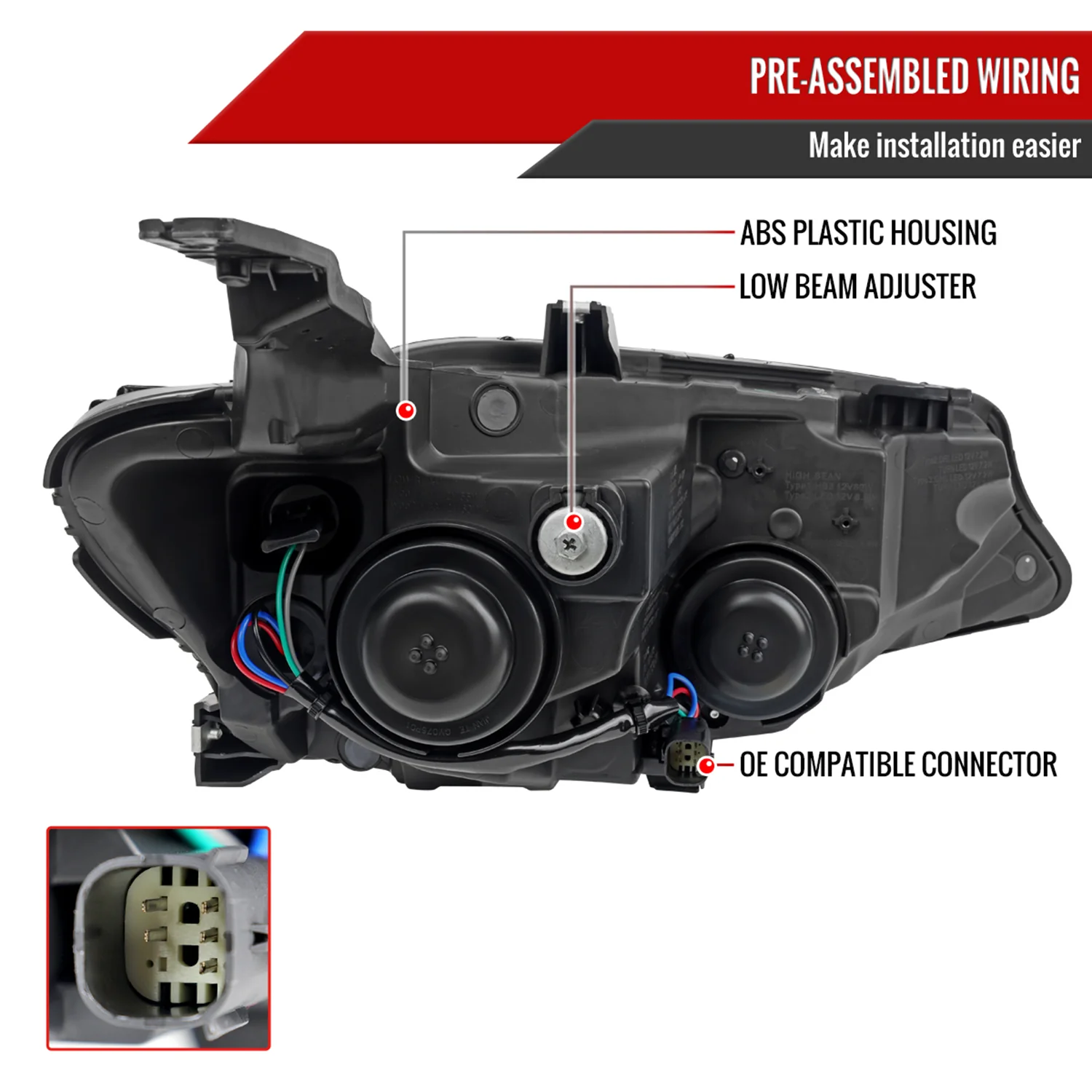 2019-2024 Chevy Malibu Factory Projector Left Driver Side Headlight Black - Image 7