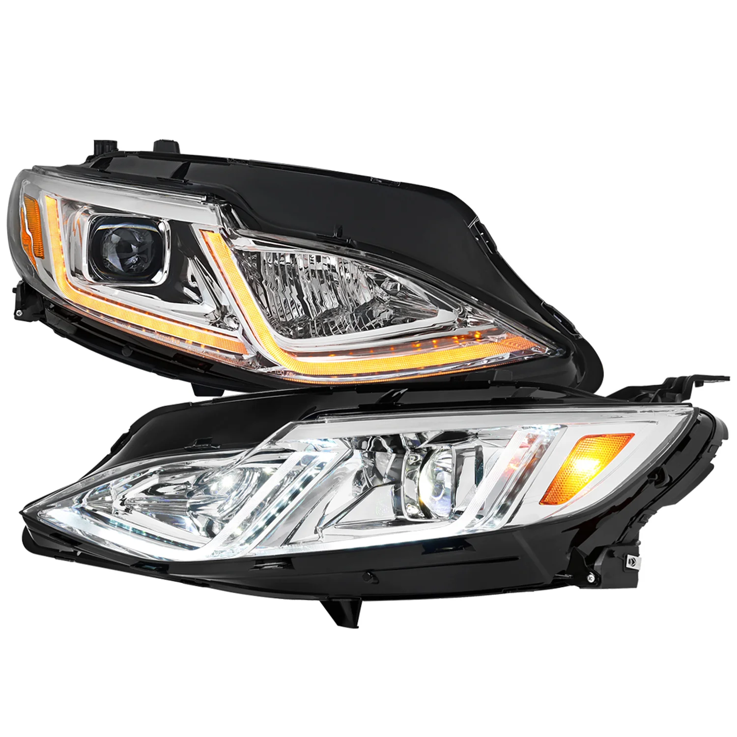 2019-2024 Chevy Malibu Full LED Projector Headlights Turn Signal Chrome