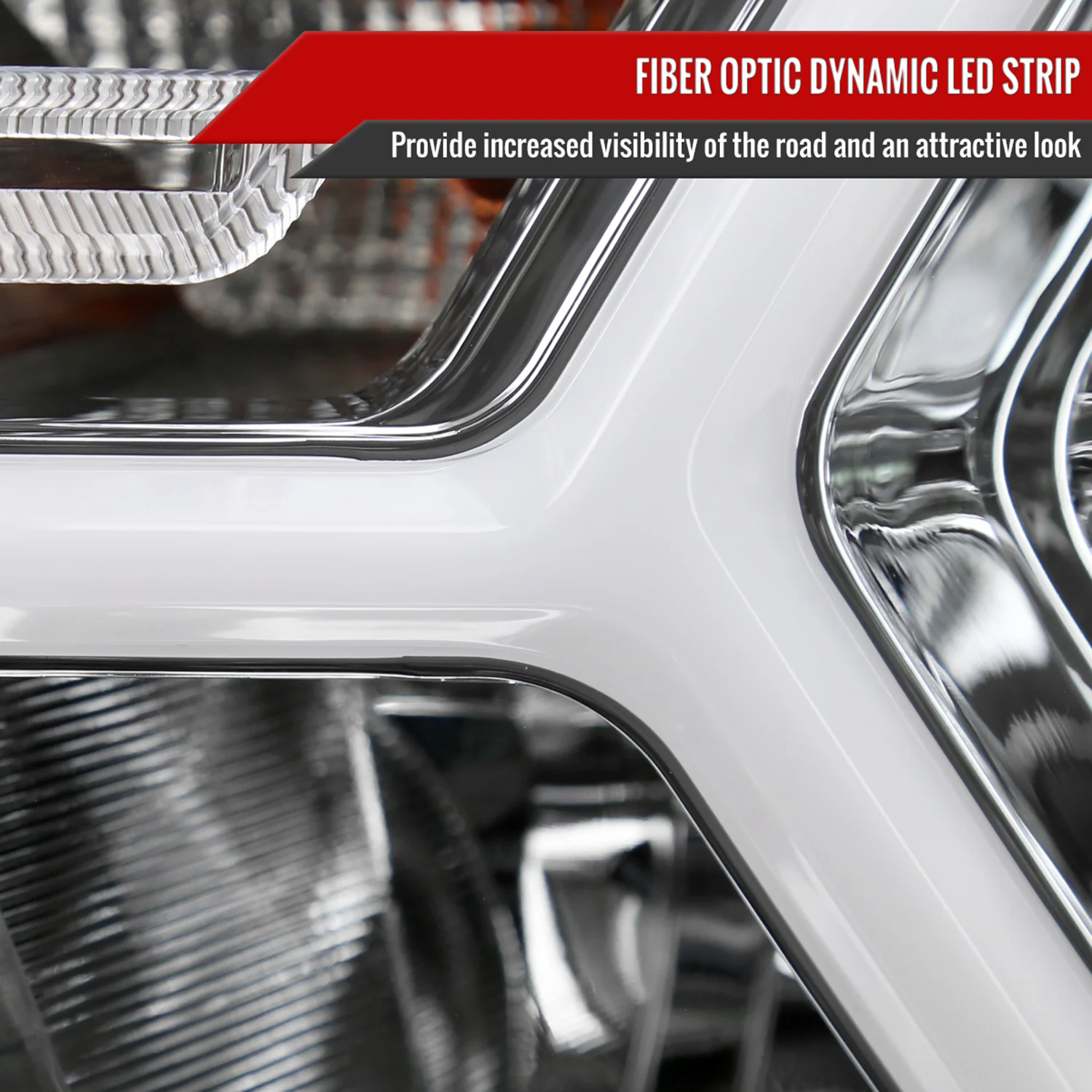 2019-2024 Dodge RAM 1500 Animated LED Bar Factory Headlights Chrome/Clear - Image 5