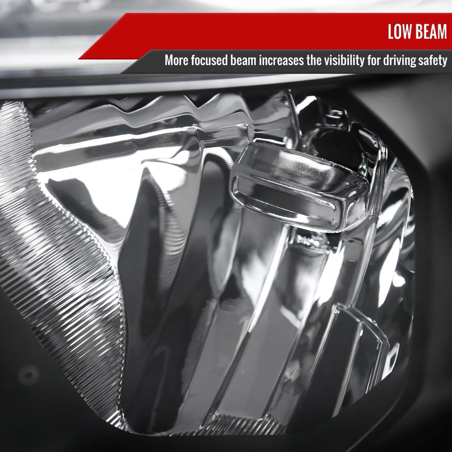2019-2024 Dodge RAM 1500 Animated LED Bar Factory Headlights Matt Black/Clear - Image 3