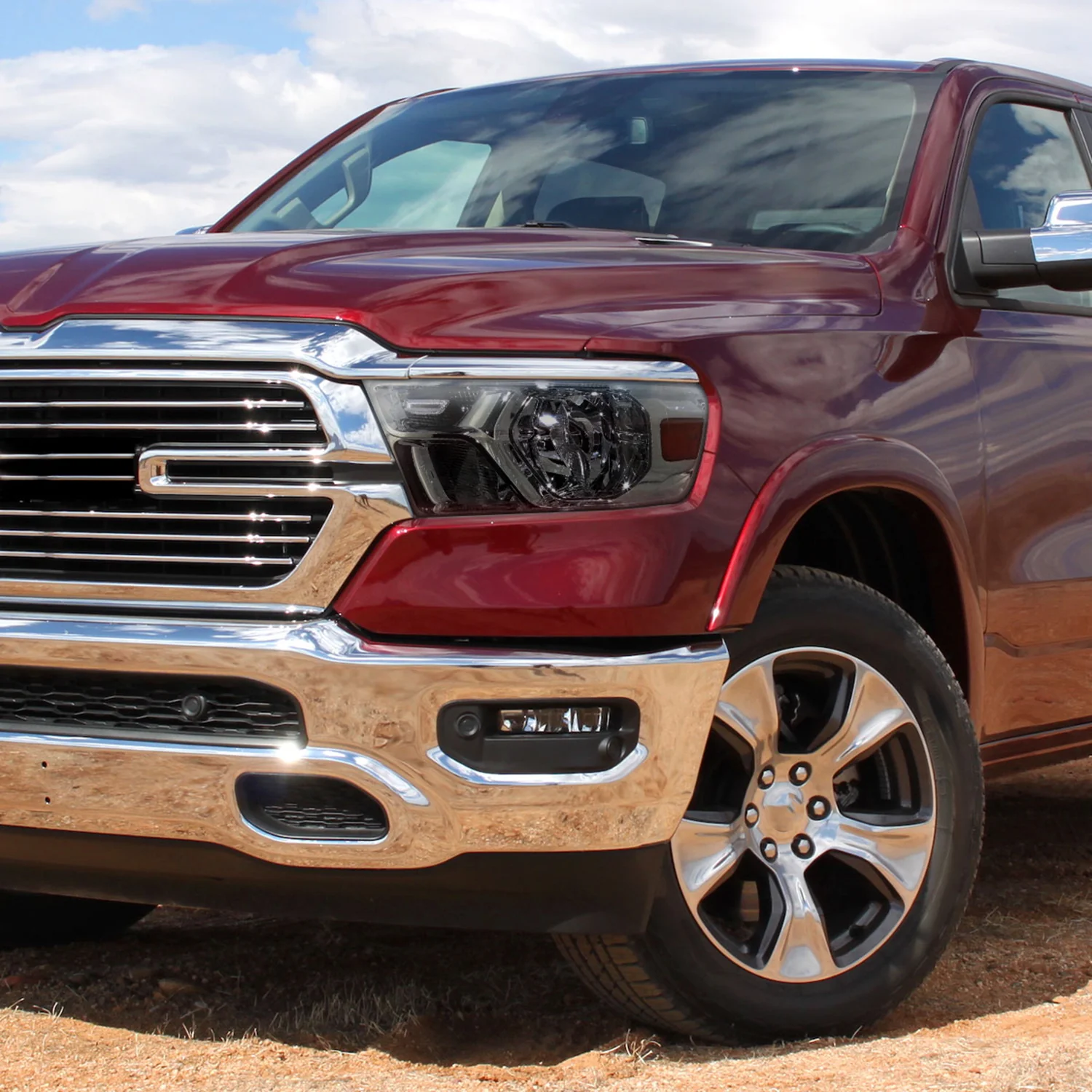2019-2024 Dodge RAM 1500 Factory Headlights w/Amber Reflectors Chrome/Smoke - Image 10