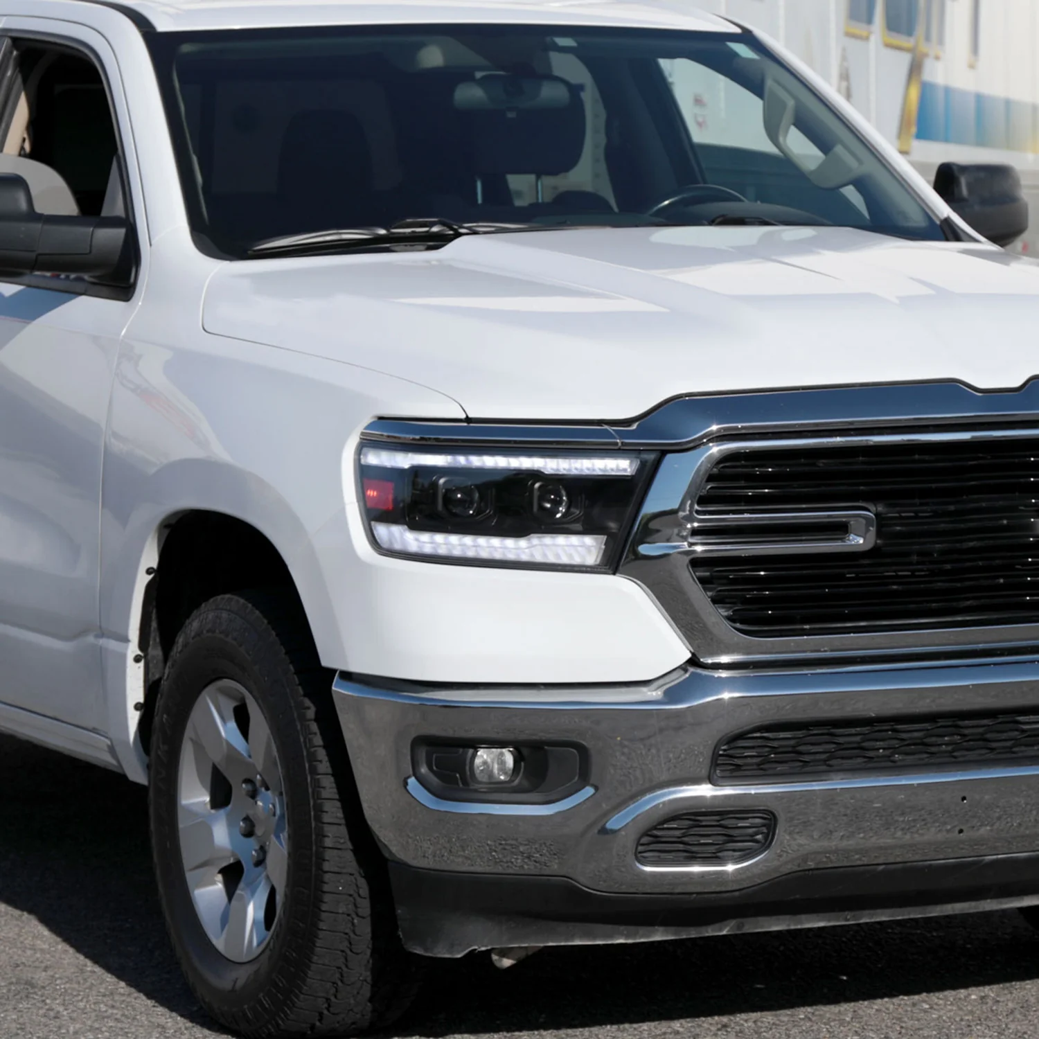 2019-2024 Dodge RAM 1500 Sequential LED Turn Signal Projector Headlights Black - Image 10