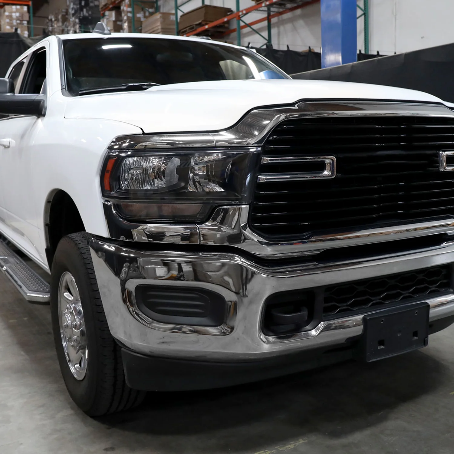 2019-2024 Dodge RAM 2500/3500/4500/5500 Factory Headlights Matt Black/Clear - Image 10
