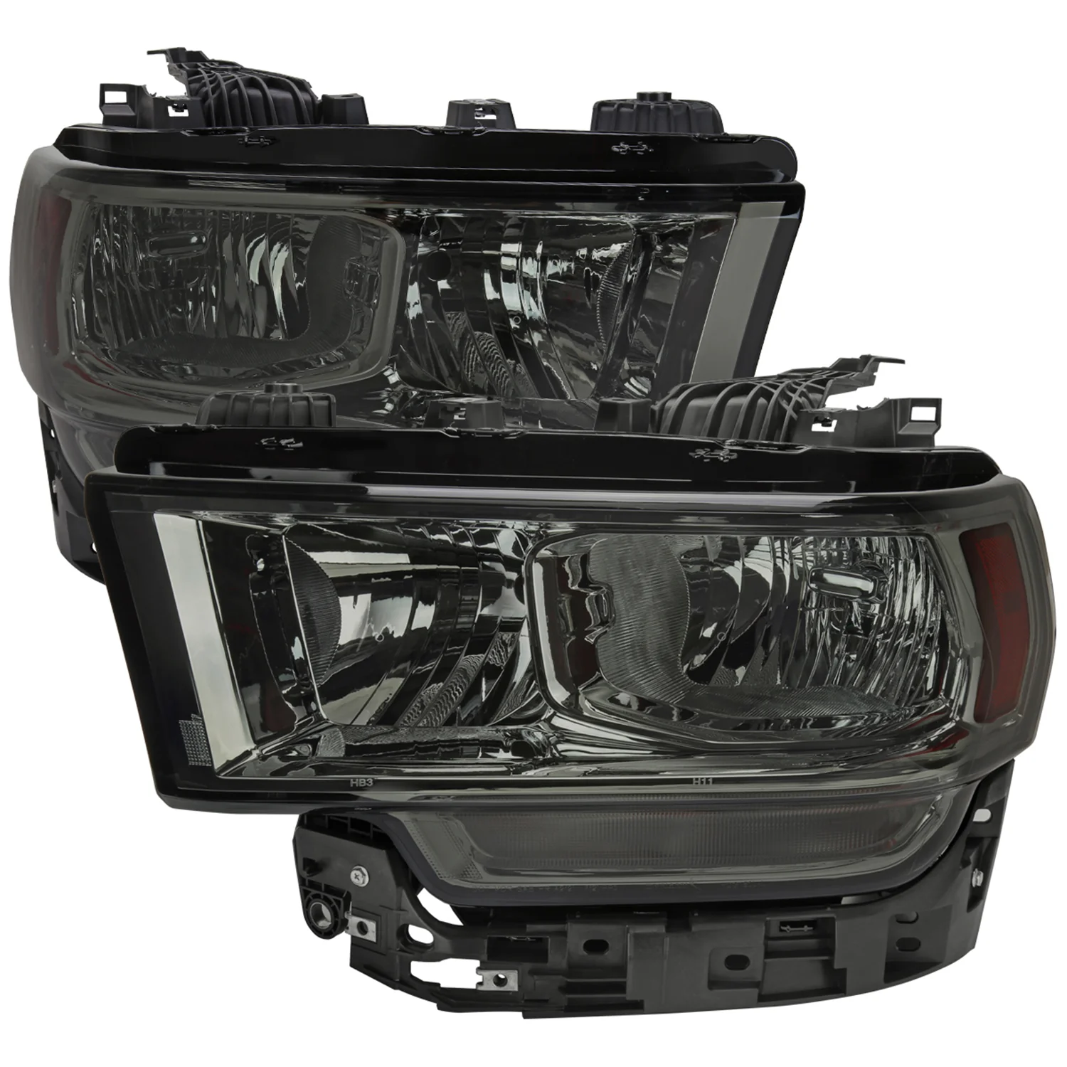 2019-2024 Dodge RAM 2500/3500/4500/5500 Factory Style Headlights Chrome/Smoke