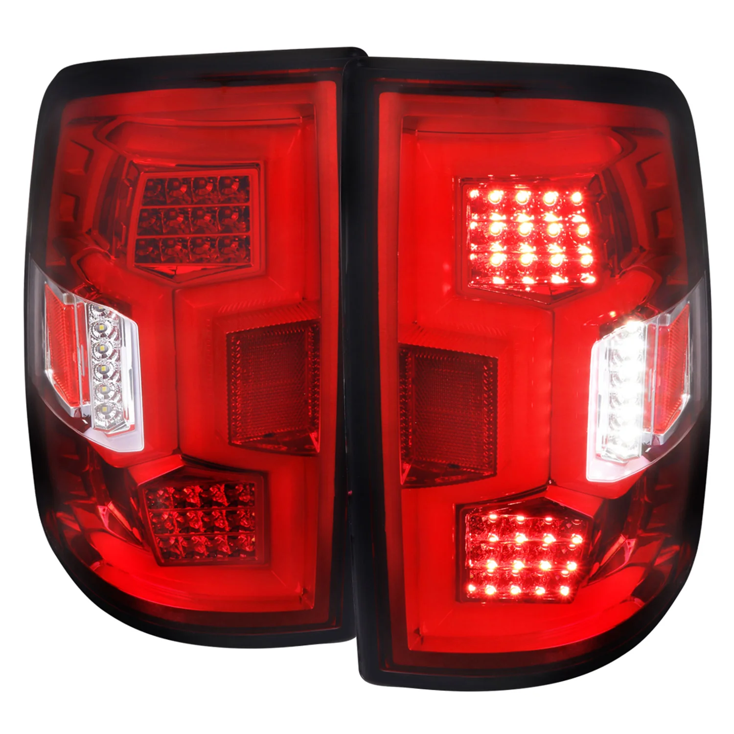 2019-2024 Dodge RAM 2500/3500 LED Sequential Signal Tail Lights Chrome/Red