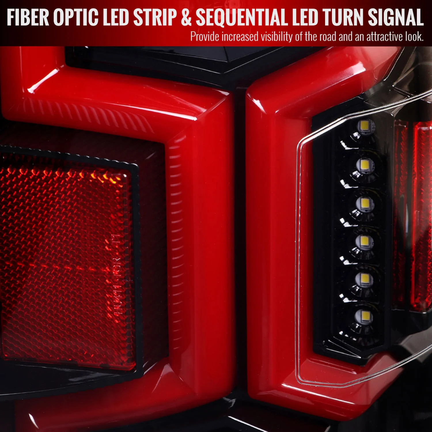 2019-2024 Dodge RAM 2500/3500 LED Signal Tail Lights Jet Black/Clear - Image 4