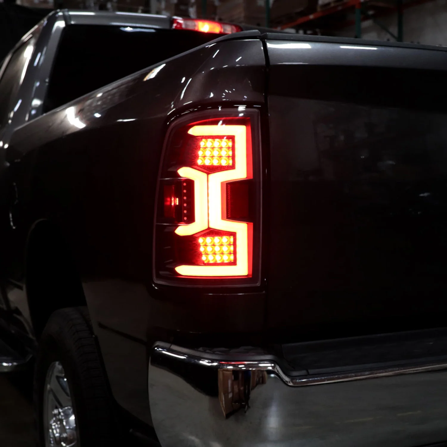 2019-2024 Dodge RAM 2500/3500 Red LED Bar Signal Tail Lights Black/Clear - Image 10