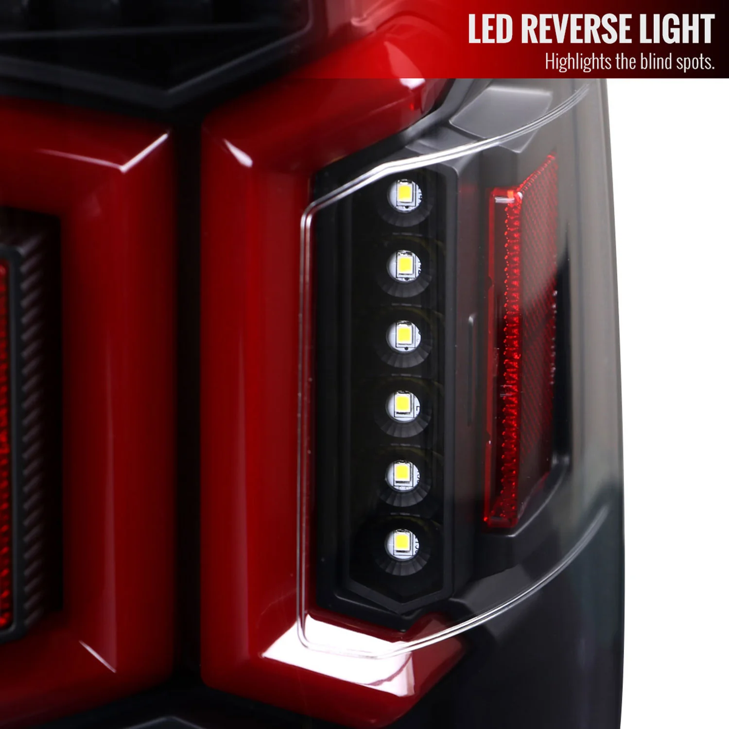 2019-2024 Dodge RAM 2500/3500 Red LED Bar Signal Tail Lights Black/Clear - Image 5
