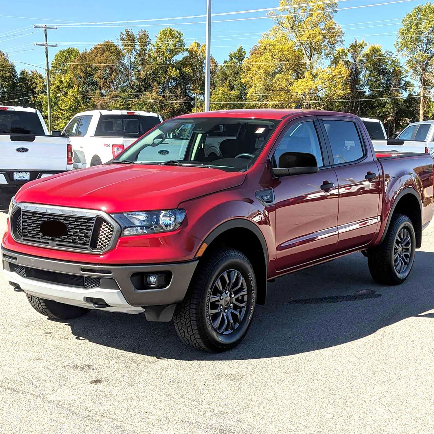 2019-2024 Ford Ranger Mirror Cover Caps Gloss Black 2Pcs ABS Plastic - Image 3