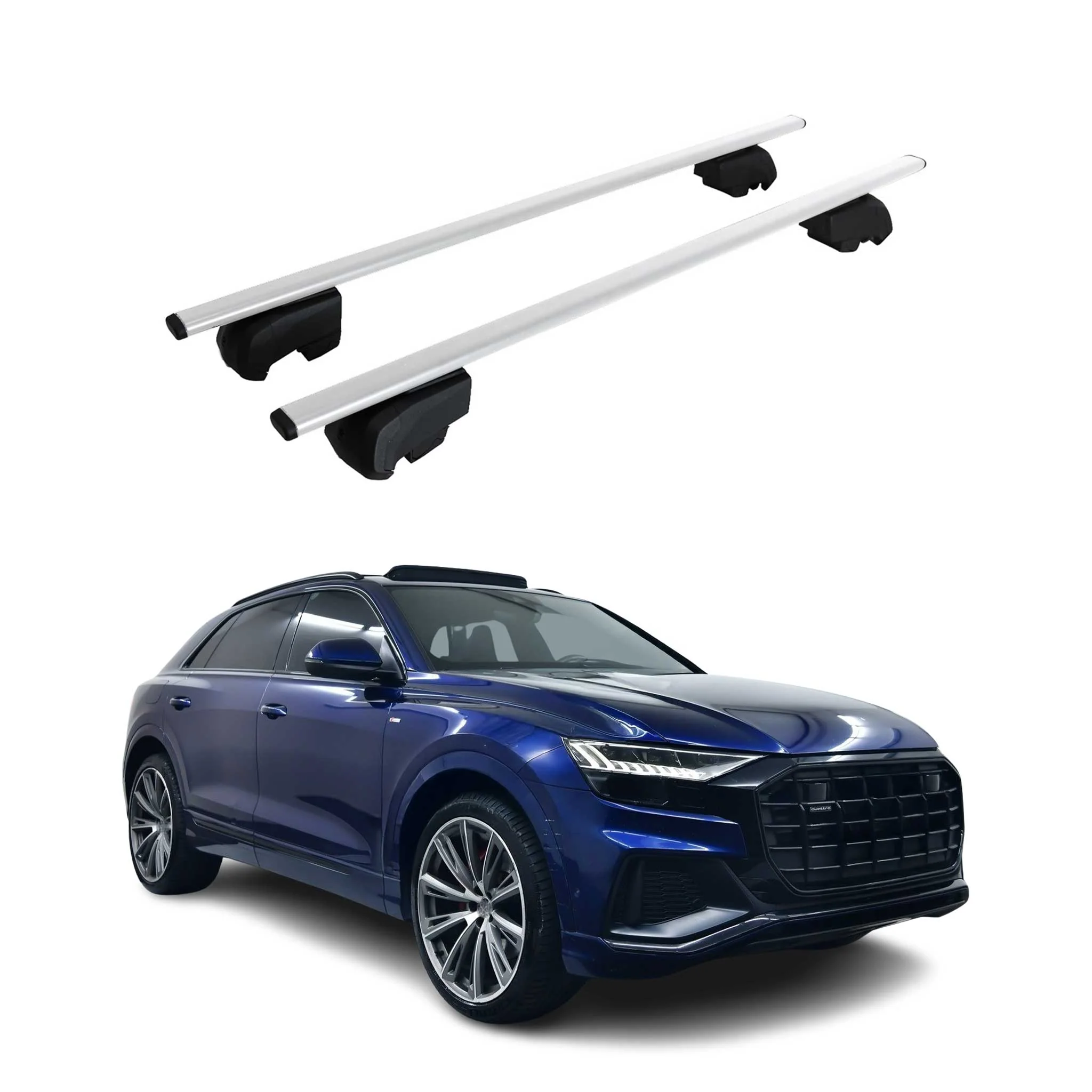 2019-2026 Audi Q8 Roof Rack Cross Bars Silver