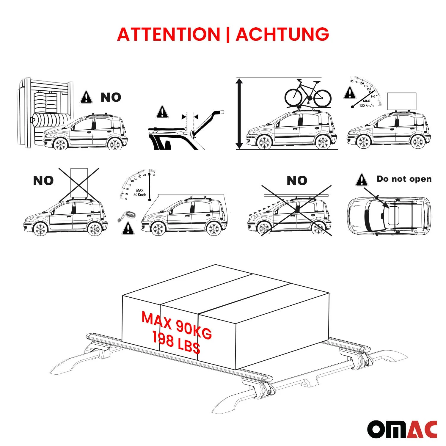 2019-2026 BMW X7 G07 Roof Rack Cross Bars Black - Image 7