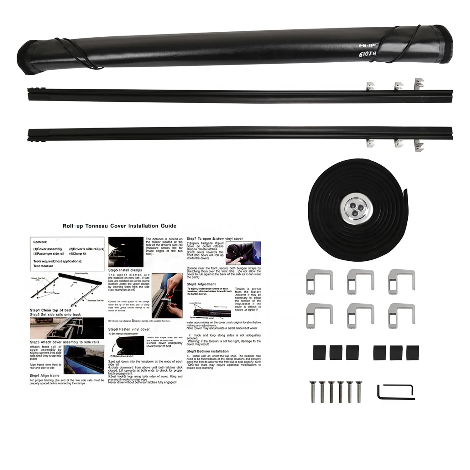 2020-2021 Jeep Gladiator JT Sport Soft Roll-Up 60" Short Bed Tonneau Cover - Image 9