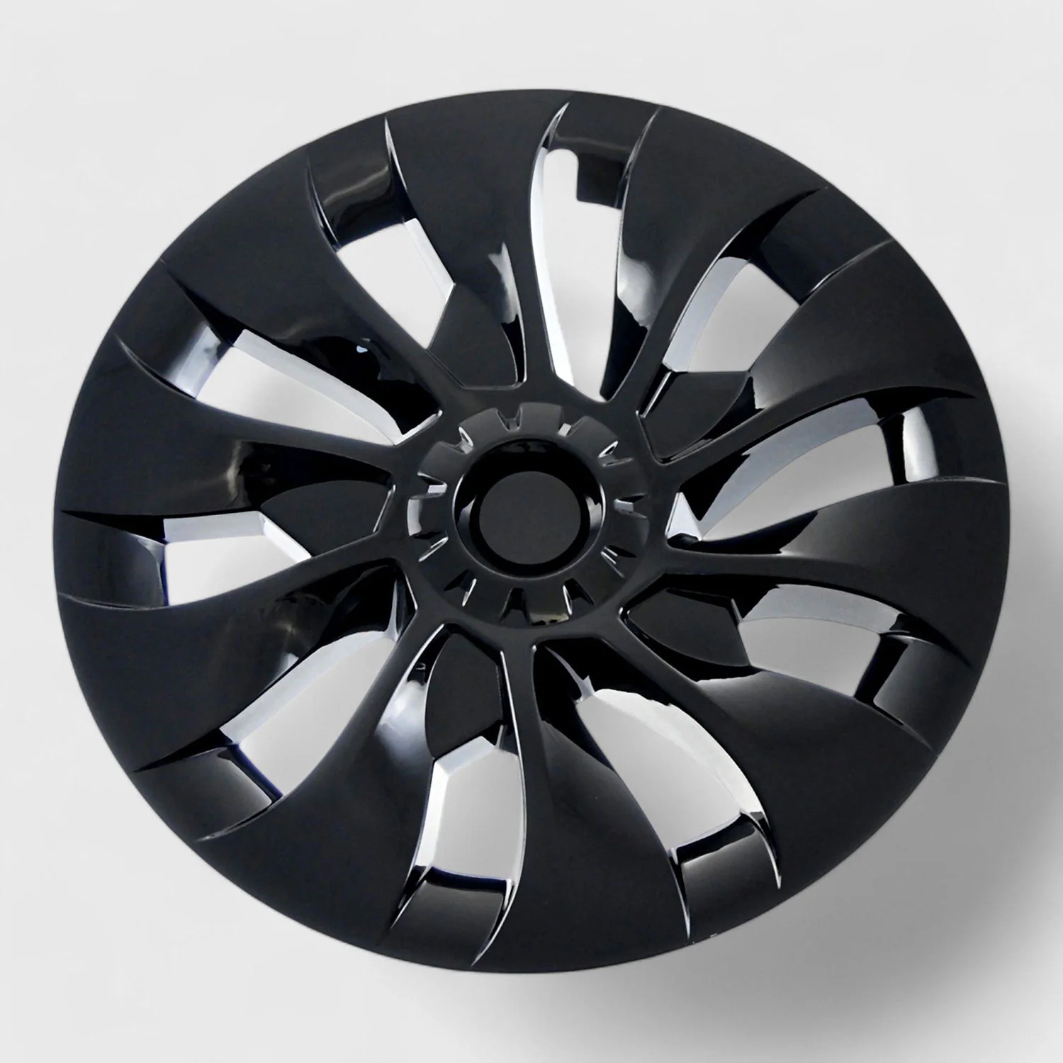 2020-2023 Tesla 3 Wheel Cover Hubcaps Gloss Black 4Pcs ABS Plastic - Image 3