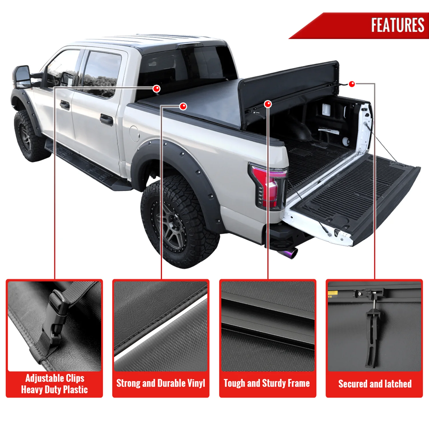 2020-2024 Chevy Silverado / GMC Sierra 2500HD 3500HD 6'9" Bed Tonneau Cover - Image 5