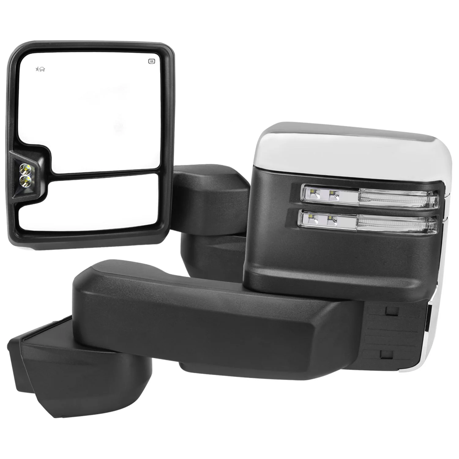 2020-2024 Chevy Silverado/Sierra 2500HD/3500HD Heated Chrome Towing Mirrors