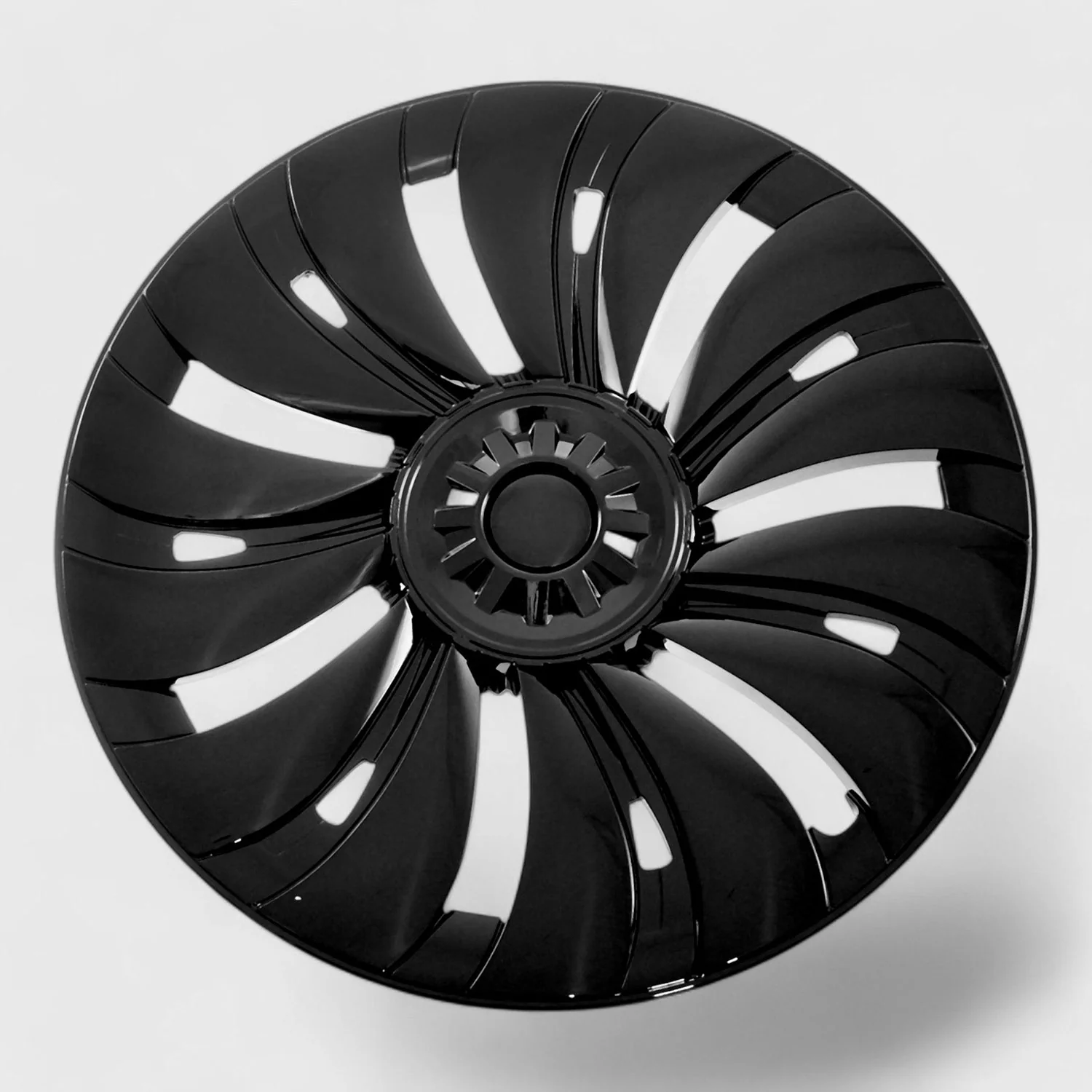 2020-2024 Tesla Y Wheel Cover Hubcaps Gloss Black 4Pcs ABS Plastic - Image 3
