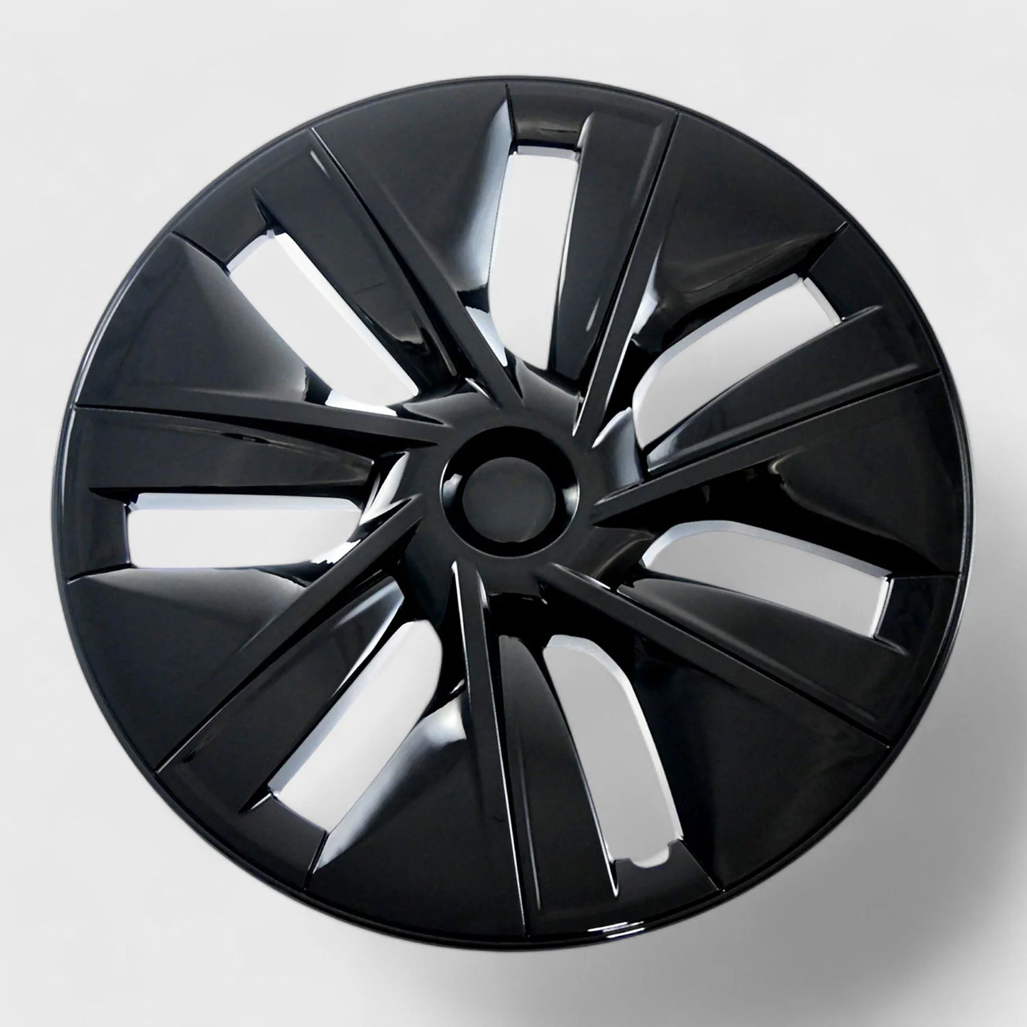2020-2024 Tesla Y Wheel Cover Hubcaps Set Gloss Black 4Pcs ABS Plastic - Image 3