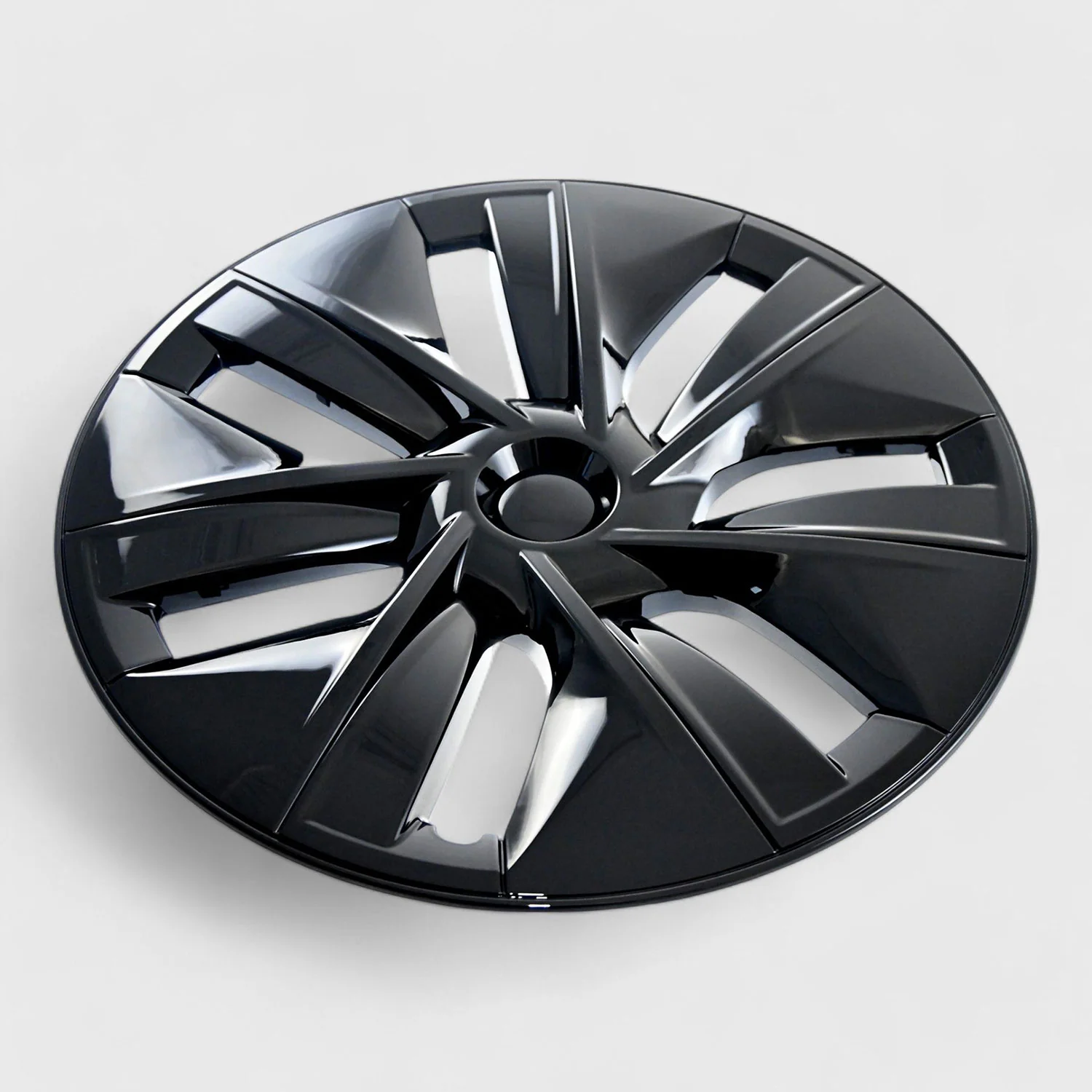 2020-2024 Tesla Y Wheel Cover Hubcaps Set Gloss Black 4Pcs ABS Plastic - Image 4