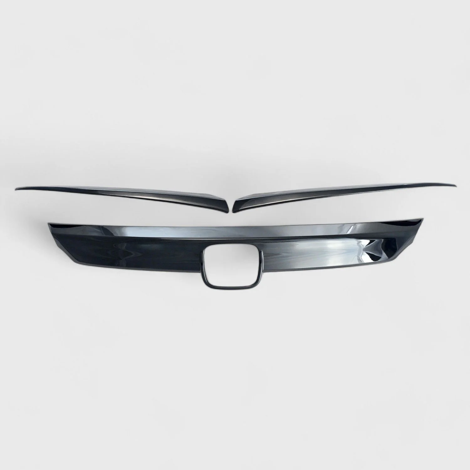2021-2022 Honda Accord Grille Overlay Gloss Black 3Pcs ABS Plastic