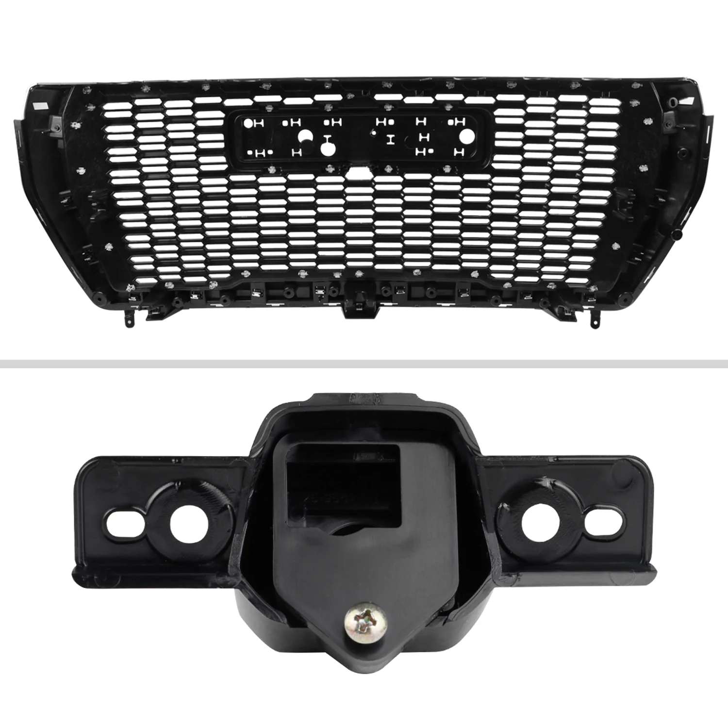2021-2023 GMC Yukon/Yukon XL Denali Style Front Glossy Black Mesh Grille - Image 8
