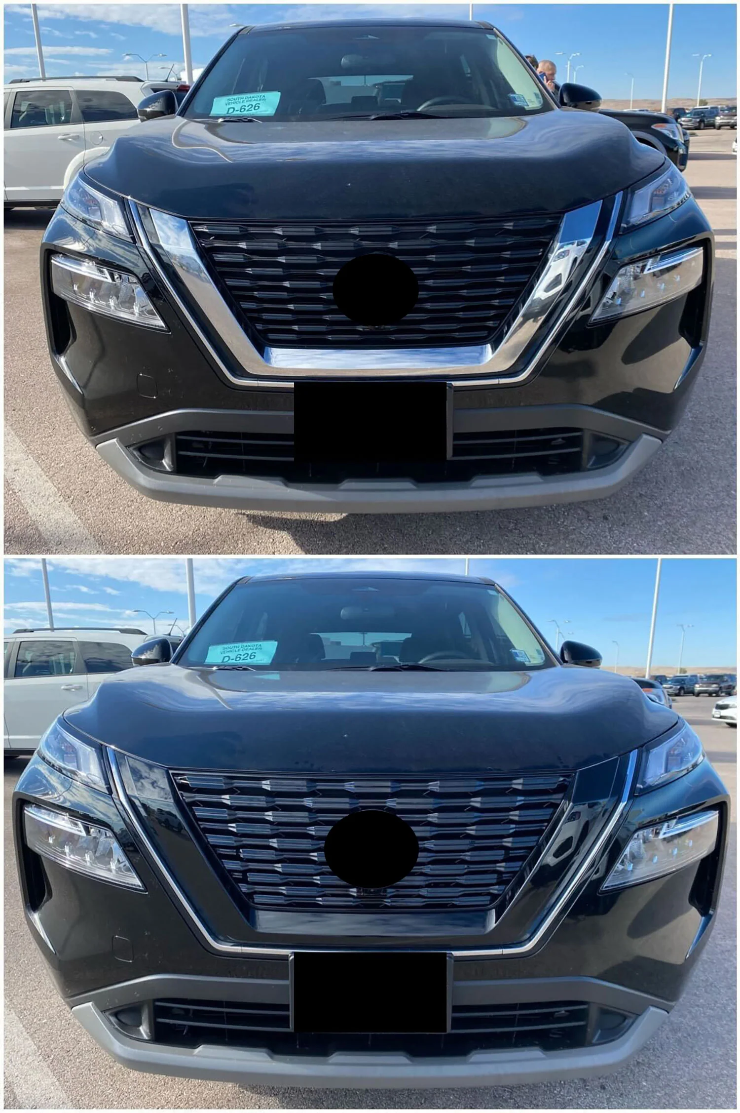 2021-2023 Nissan Rogue Grille Overlay Gloss Black 1Pcs ABS Plastic - Image 5