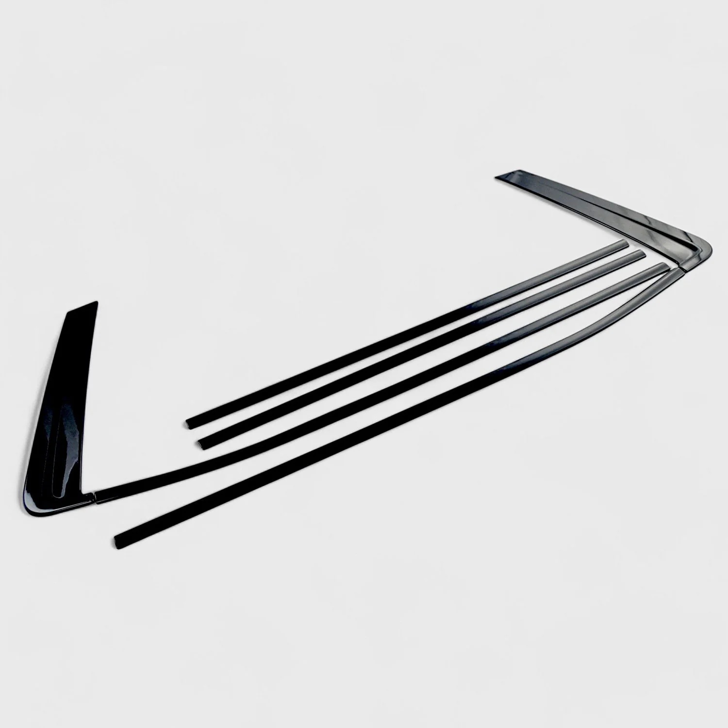 2021-2024 Chevrolet Tahoe Window Trim Set Gloss Black 6Pcs ABS Plastic - Image 2