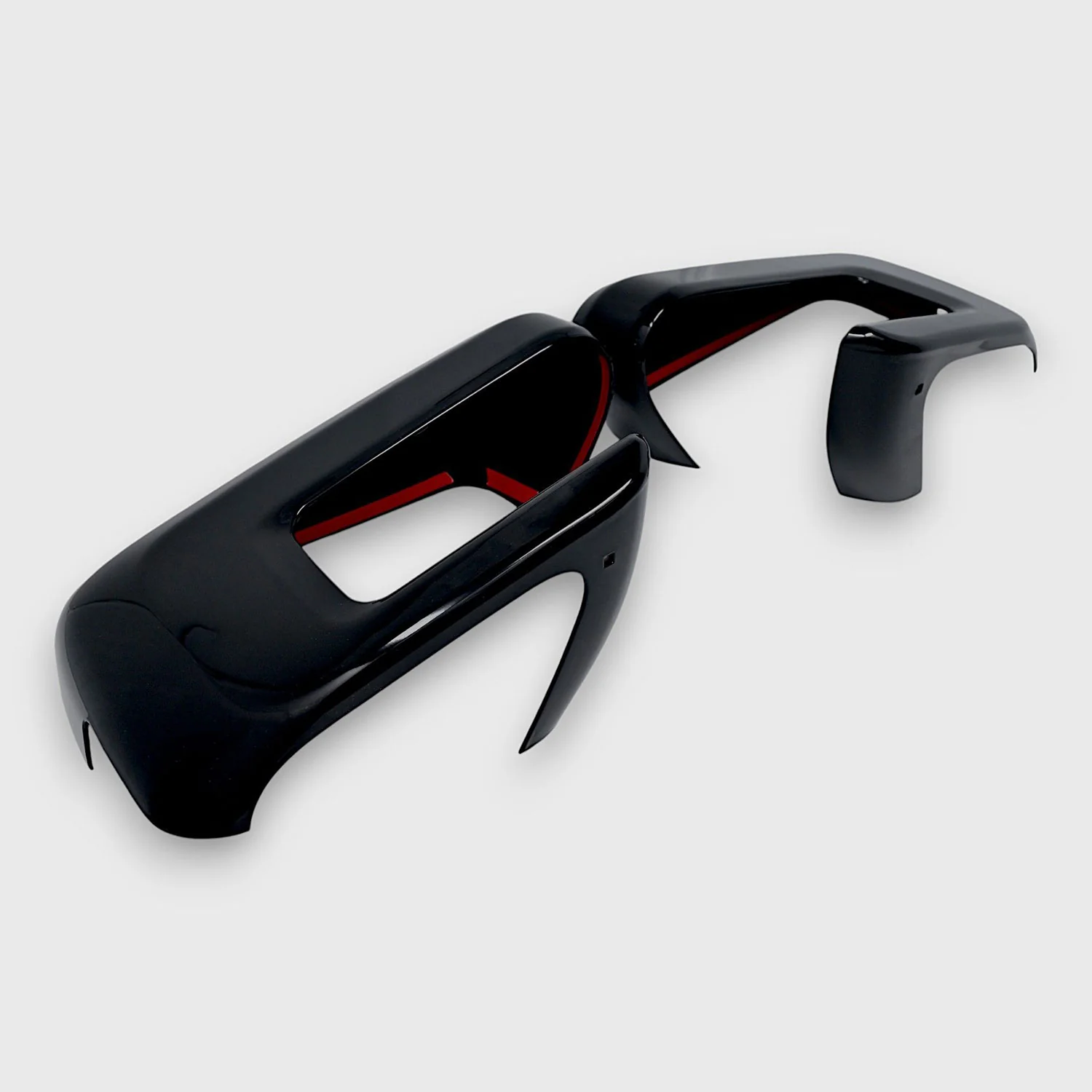 2021-2024 Ford F-150 Mirror Cover Caps Gloss Black 2Pcs ABS Plastic - Image 2