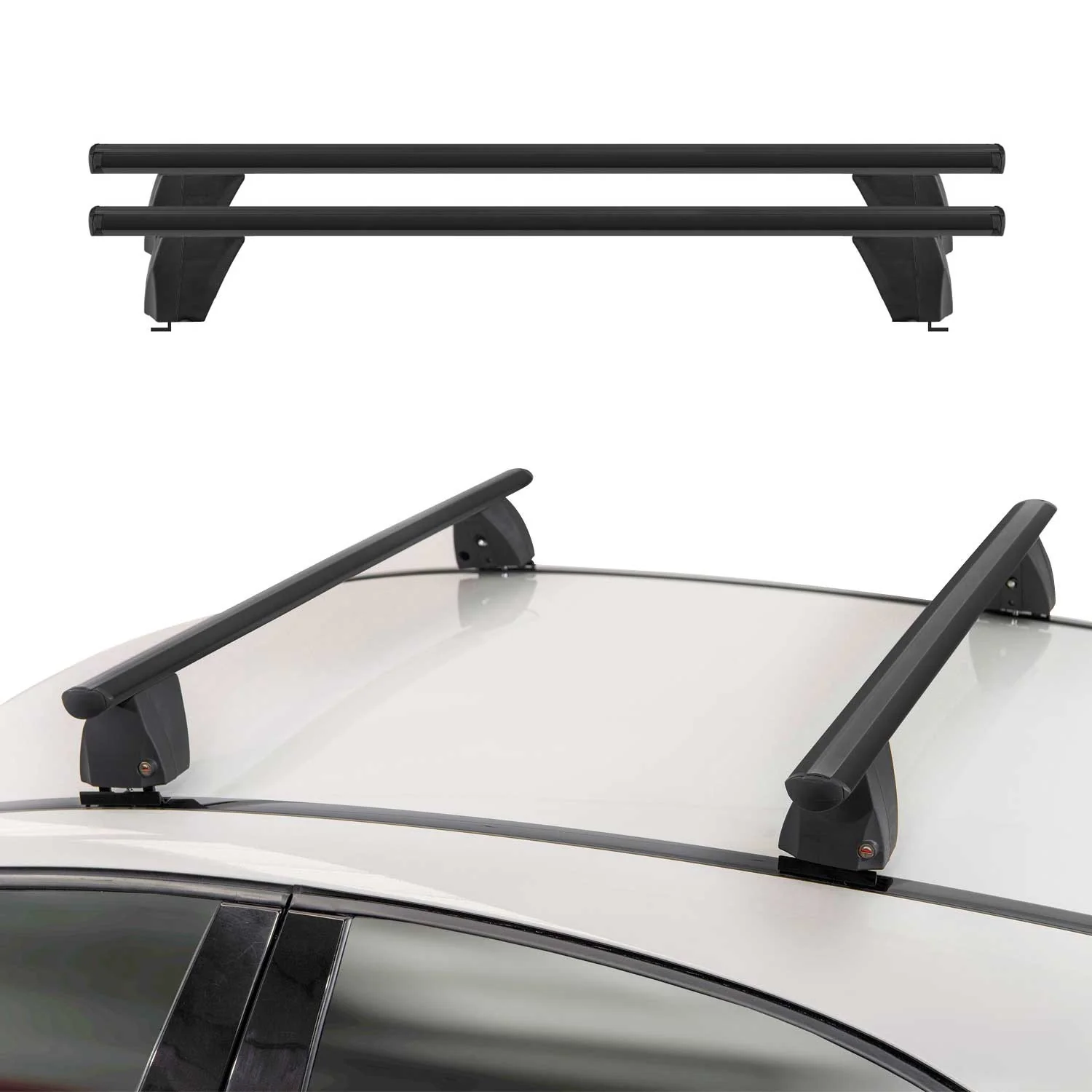 2021-2024 Audi Q5 SQ5 Roof Rack Cross Bars Black - Image 2