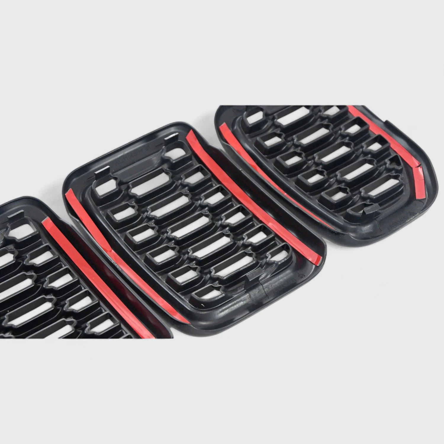 2021-2025 Jeep Grand Cherokee L Grille Overlay Gloss Black 8Pcs ABS Plastic - Image 5