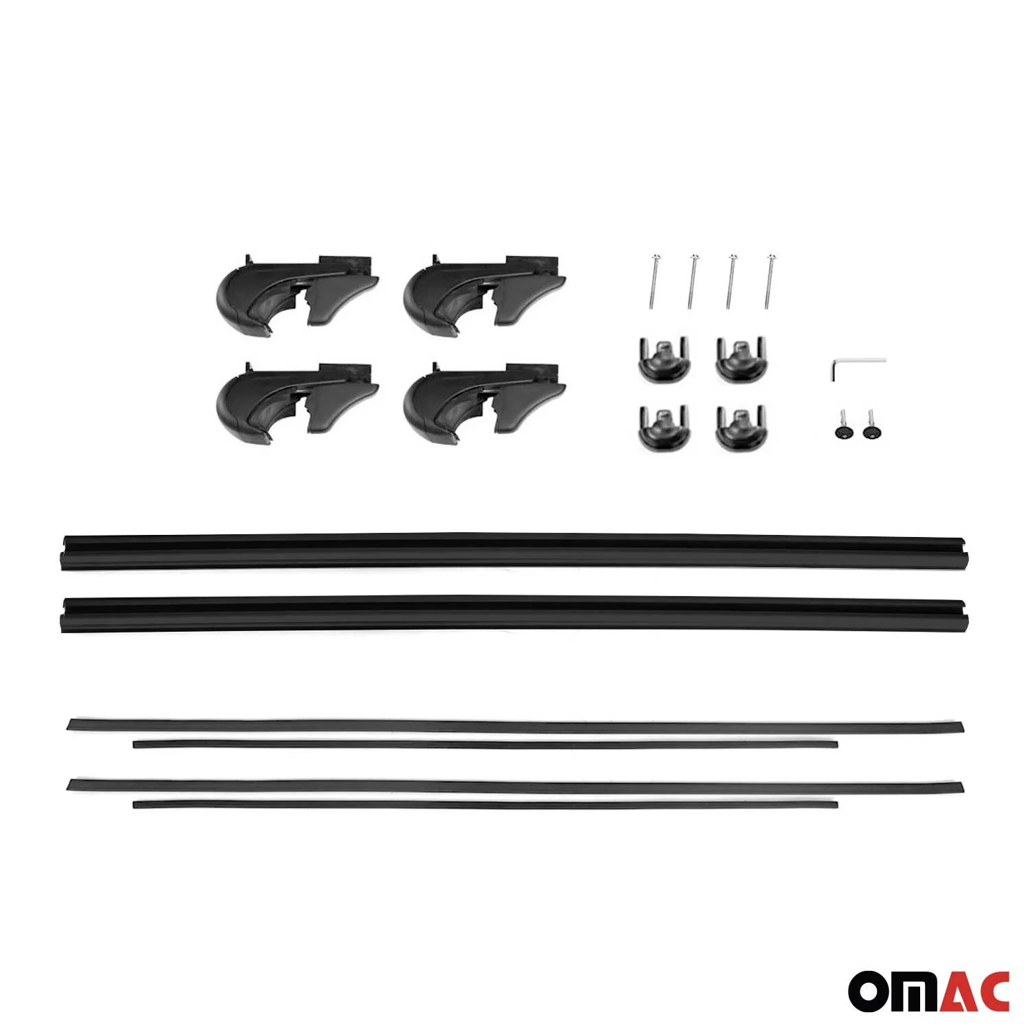 2022-2024 Ford Ranger II Trunk Bed Carrier Roof Racks Alu Black 2 Pcs - Image 8