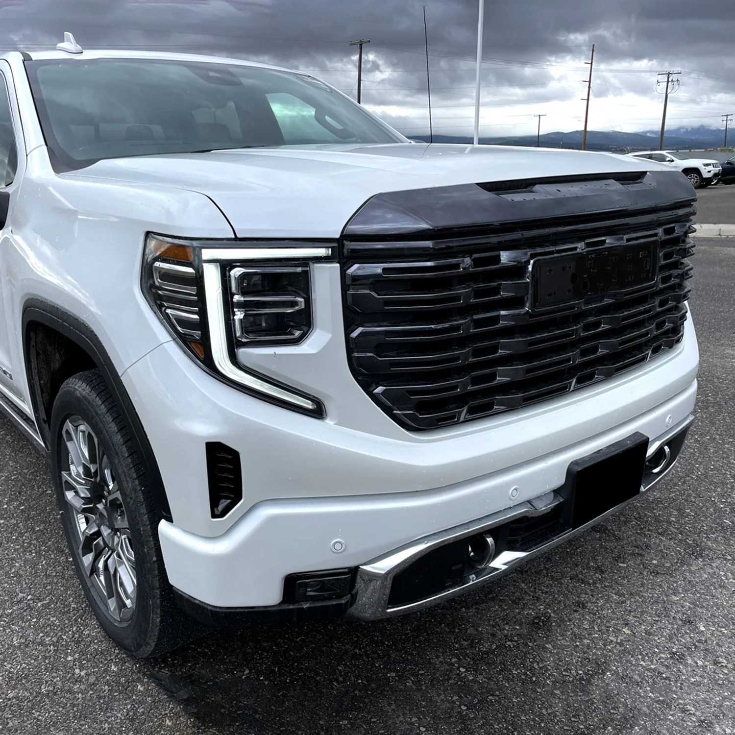 2022-2024 GMC Sierra 1500 Glossy Denali Style Front Upper Mesh Hood Grille - Image 10
