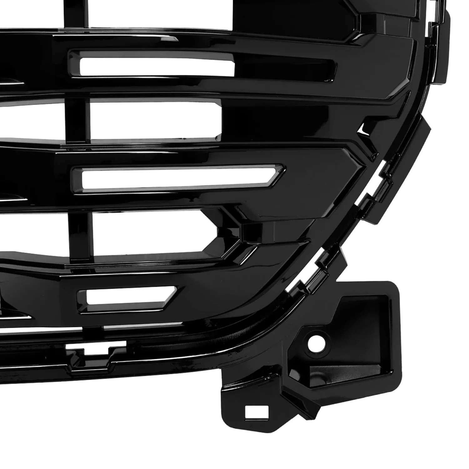 2022-2024 GMC Sierra 1500 Glossy Denali Style Front Upper Mesh Hood Grille - Image 6