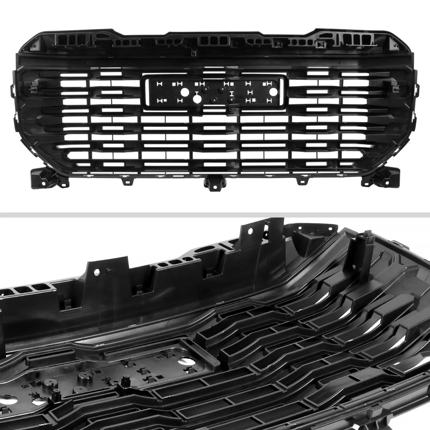 2022-2024 GMC Sierra 1500 Glossy Denali Style Front Upper Mesh Hood Grille - Image 7