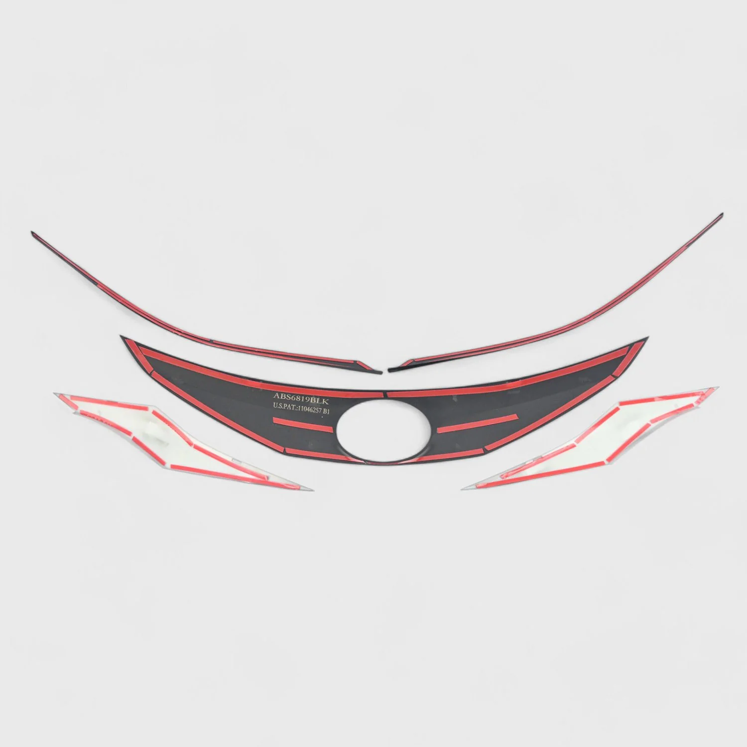 2022-2025 Toyota Sienna Grille Overlay Gloss Black 4Pcs ABS Plastic - Image 3