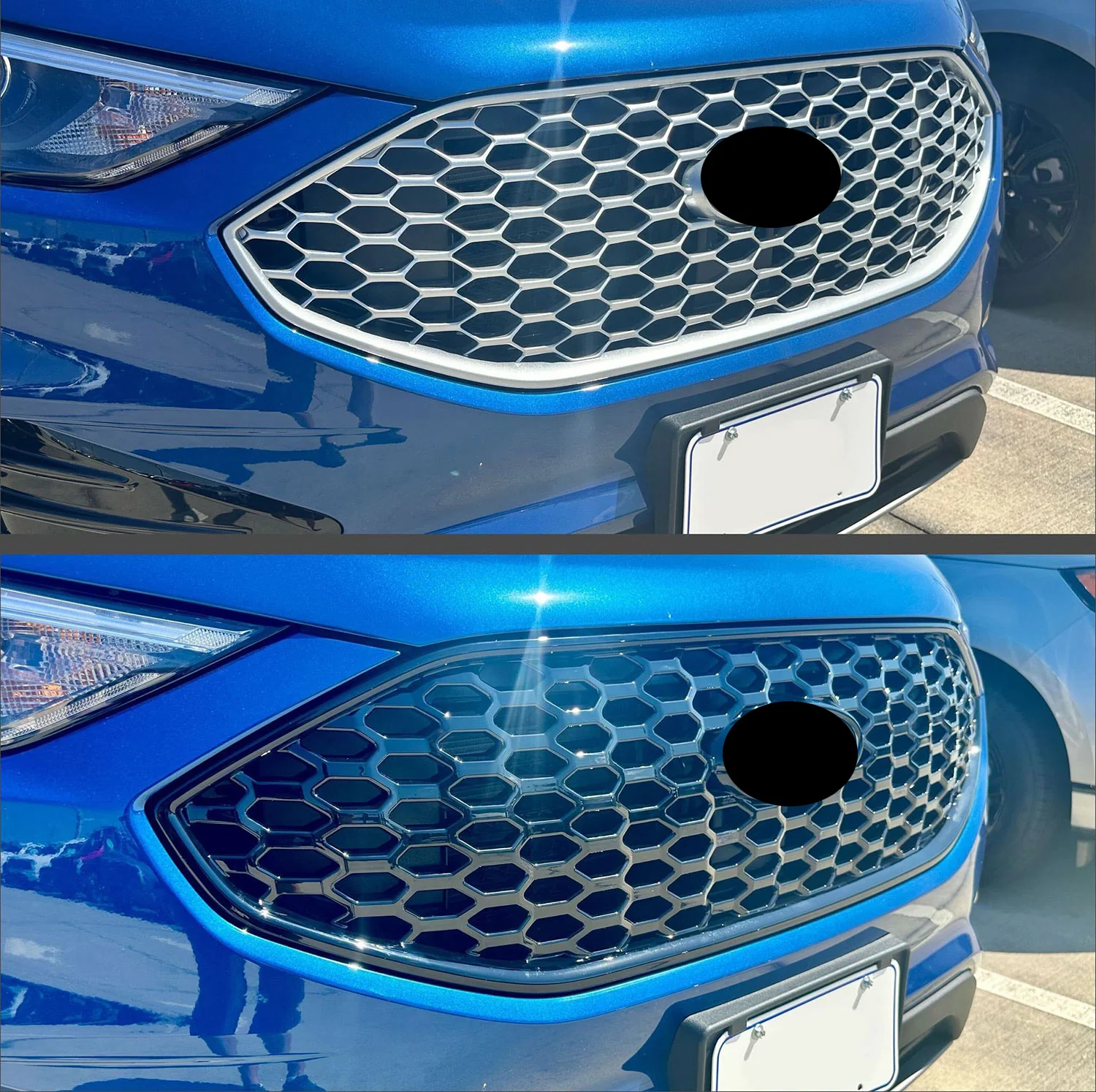 2023-2024 Ford Edge Grille Overlay Gloss Black 1Pcs ABS Plastic - Image 5