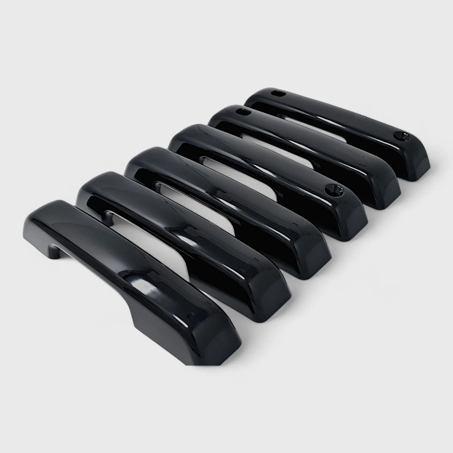 2023-2024 Ford F-250/350/450/550 Door Handle Cover Gloss Black 6Pcs ABS Plastic - Image 2