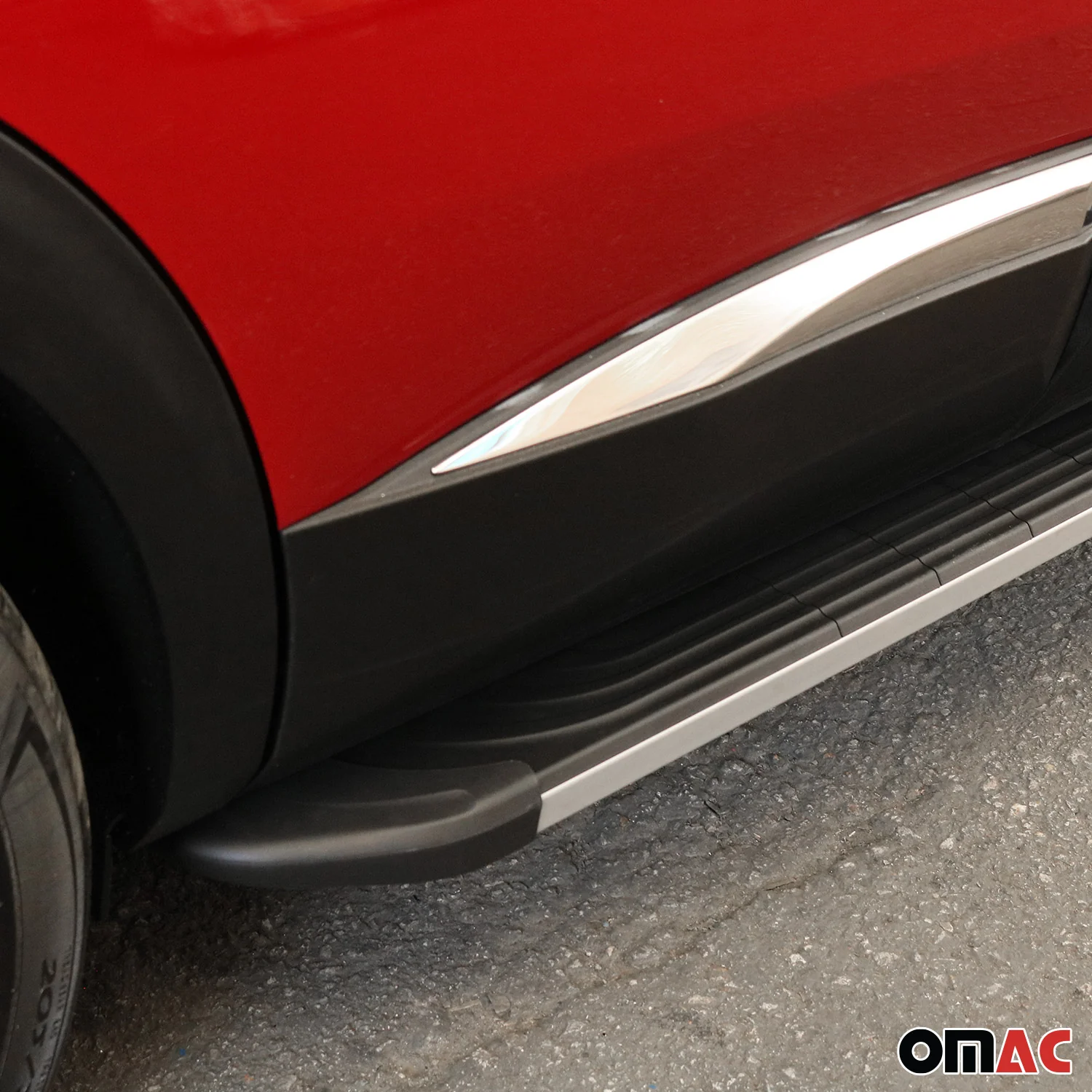 2023-2026 Mercedes GLC Class X254 Running Boards Side Steps Silver & Black - Image 5