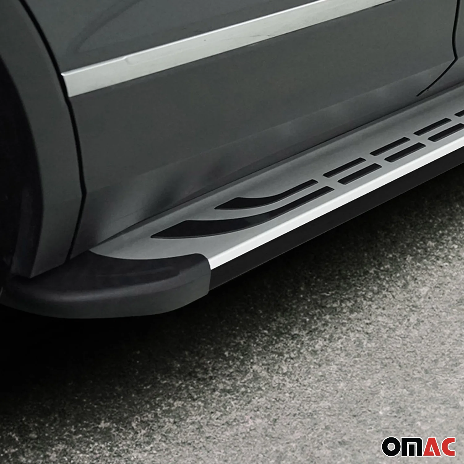 2023-2026 Mercedes GLC Class X254 Running Boards Side Steps Silver & Black - Image 5