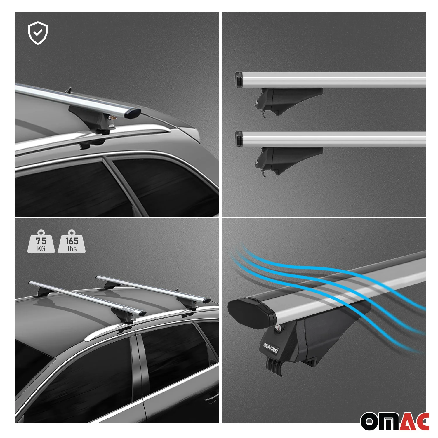 2023-2026 Mini Countryman U25 Roof Rack Cross Bars Silver - Image 7