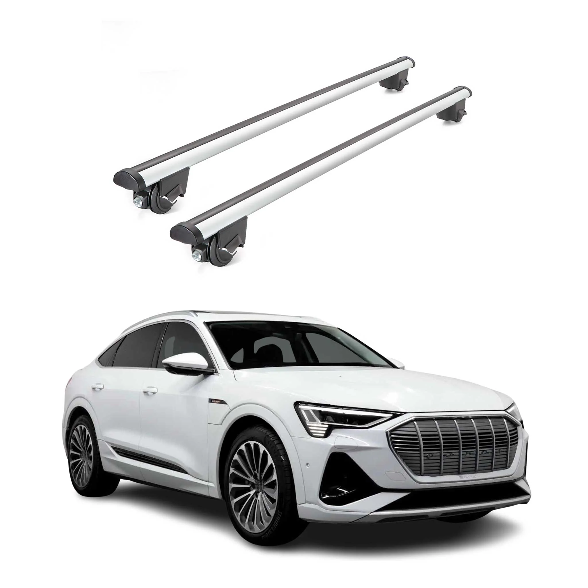 2019-2026 Audi Q8 e-tron sportback Roof Rack Cross Bars Luggage 220 Lbs Gray 2 Pcs