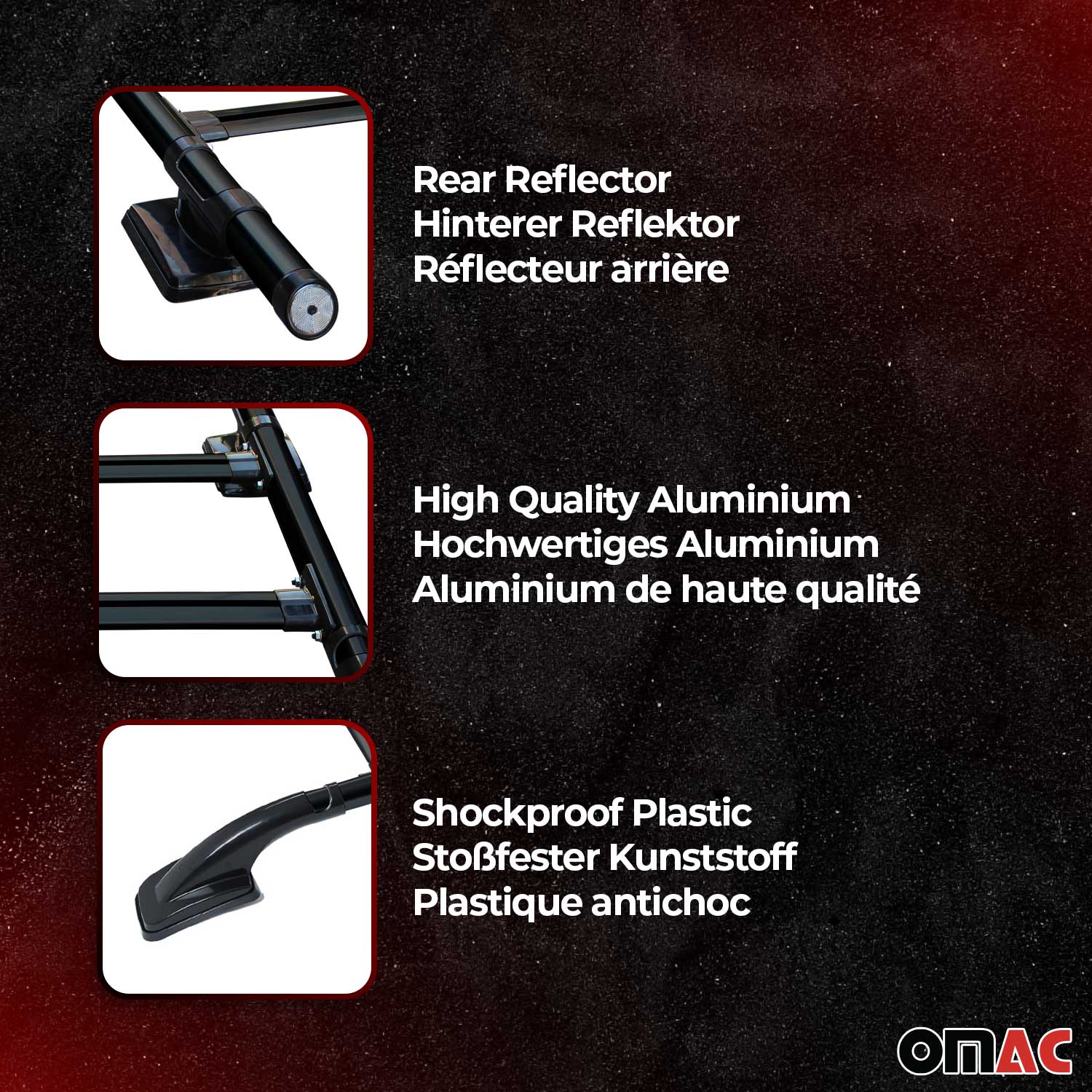 2023-2026 Chevrolet Colorado III Top Roof Rack & Side Rails Black Alu 4Pcs - Image 5