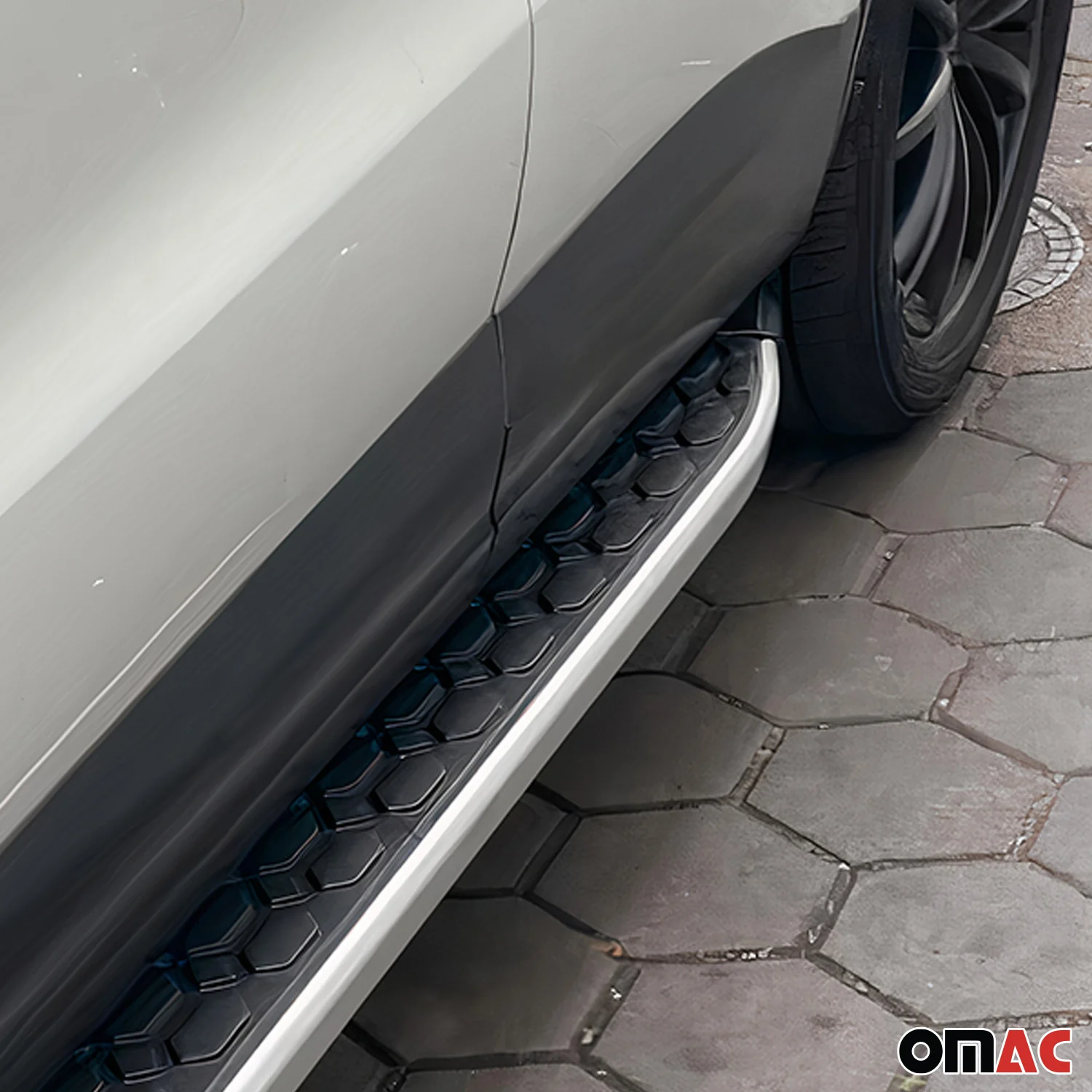2023-2026 Mercedes GLC Class X254 Running Boards Side Steps Silver & Black - Image 5