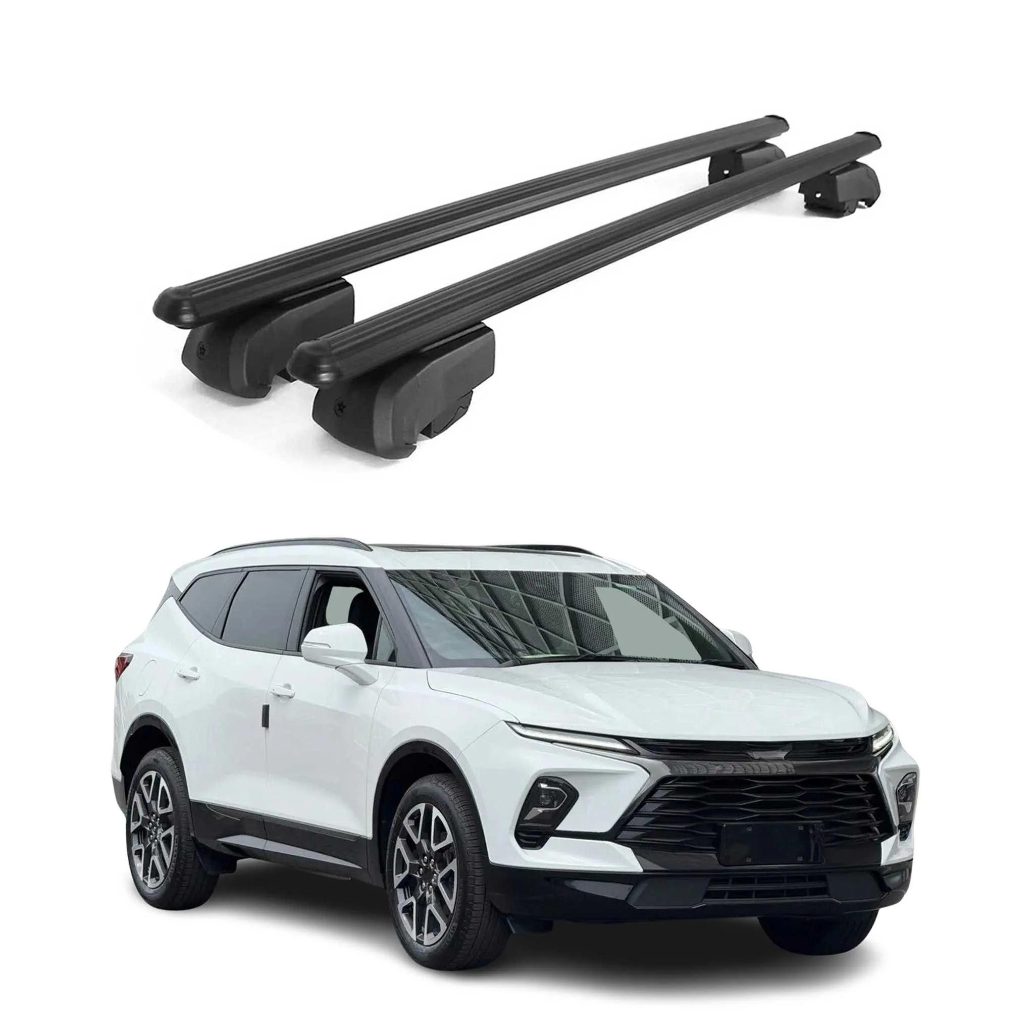 2024-2026 Chevrolet Blazer EV Roof Rack Cross Bars Luggage Carrier Alu Black