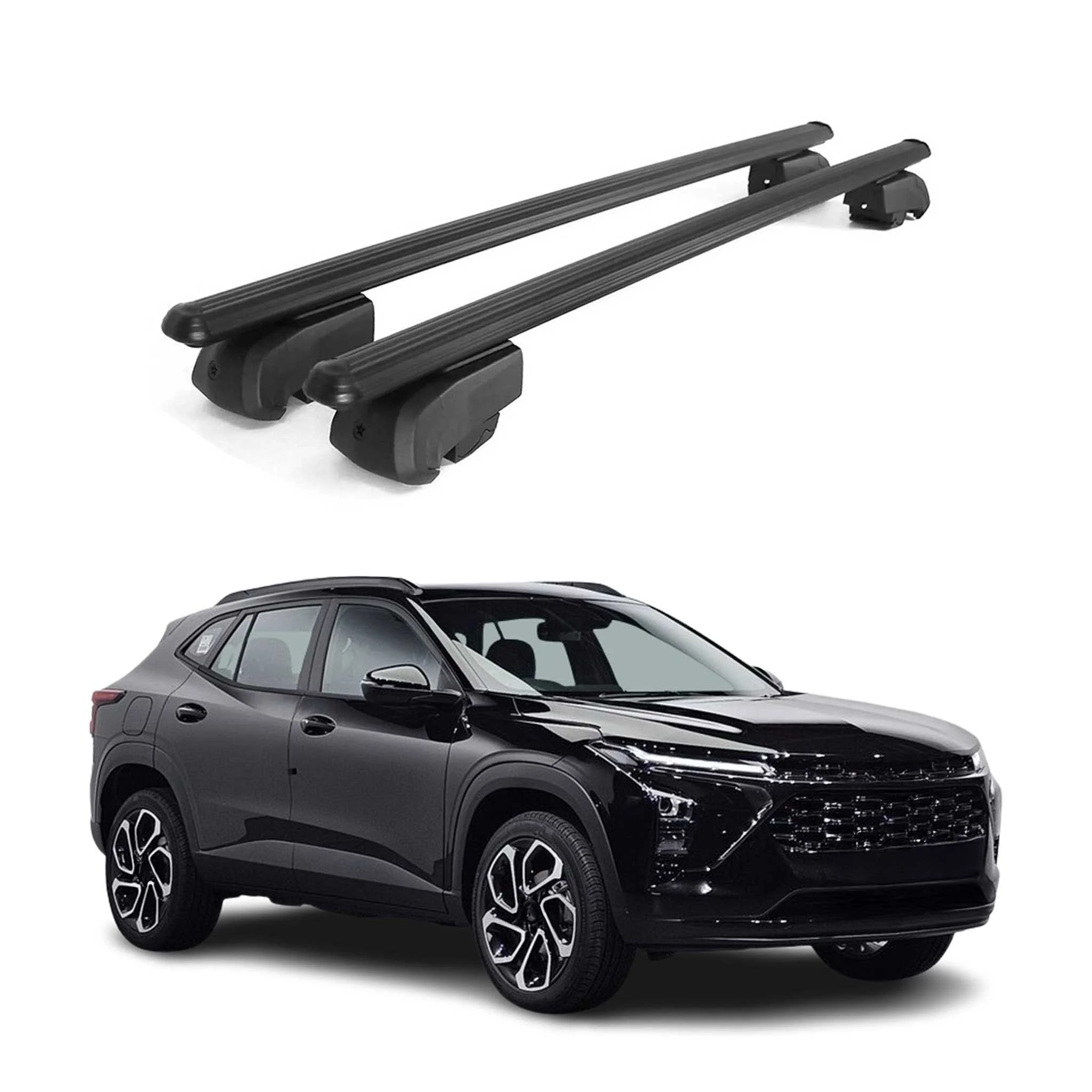 2024-2026 Chevrolet Trax Roof Rack Cross Bars Luggage Carrier Alu Black 2x