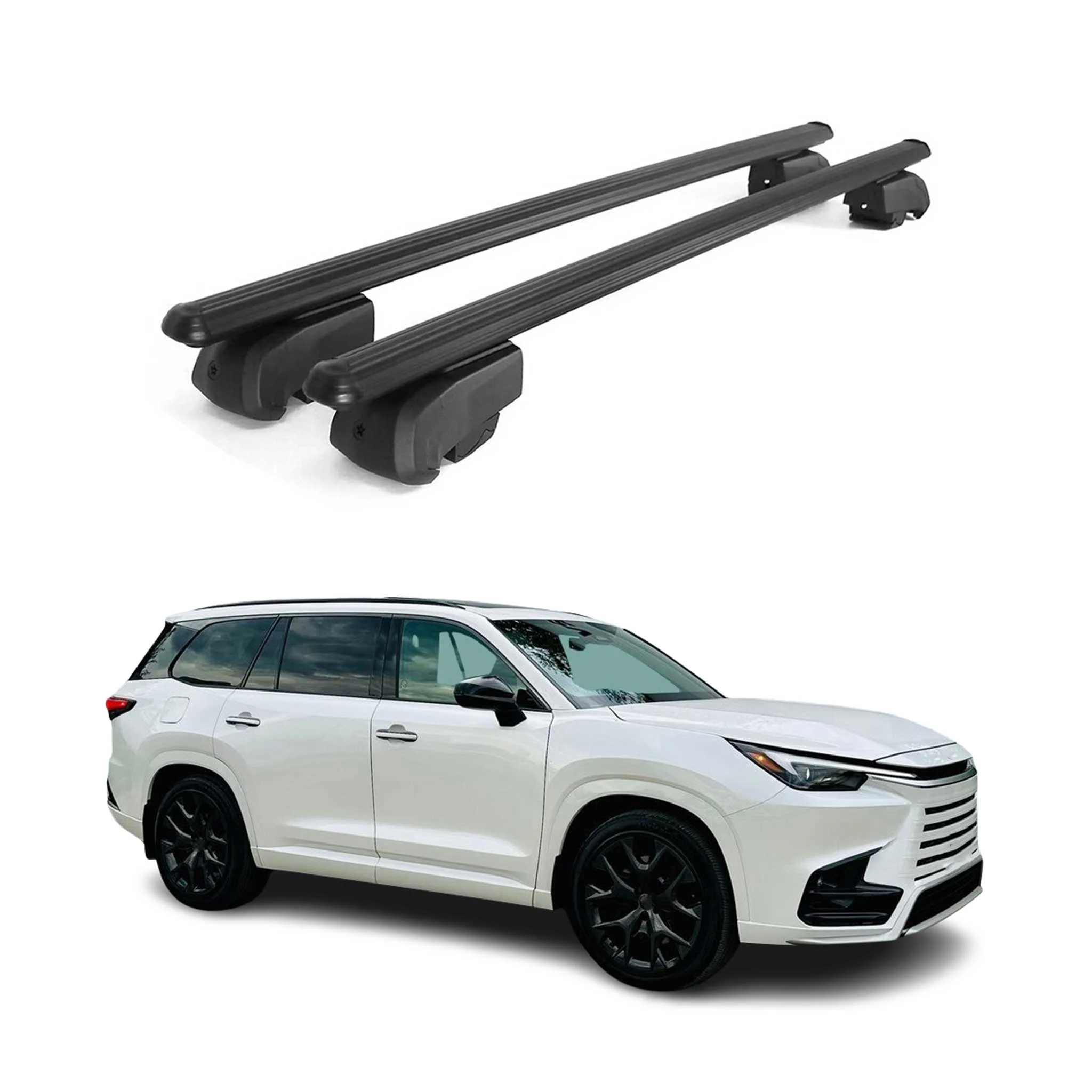 2024-2026 Lexus TX Roof Rack Cross Bars Luggage Carrier Alu Black 2x